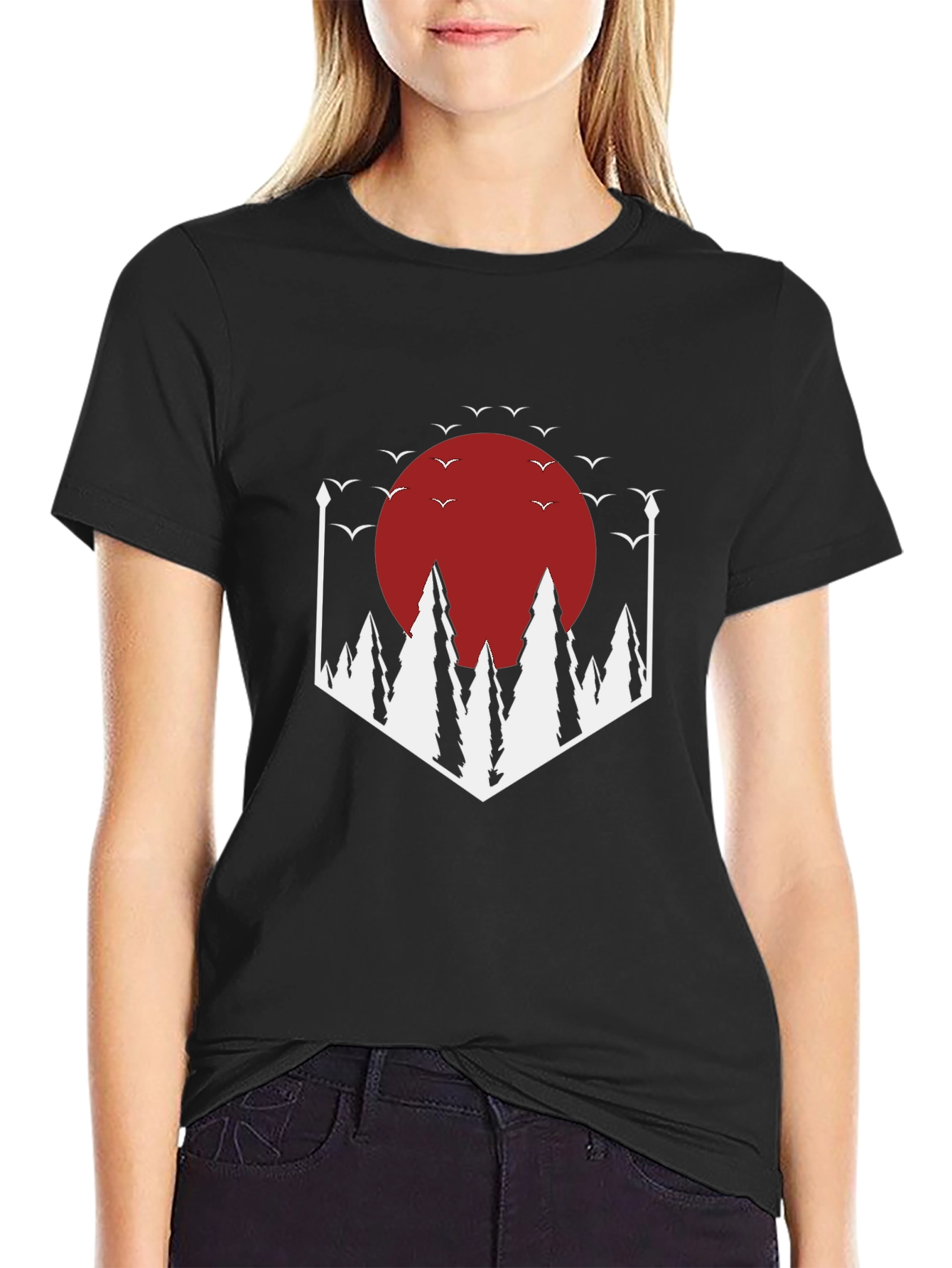Nature Graphic Tee - Mens Black Short Sleeve