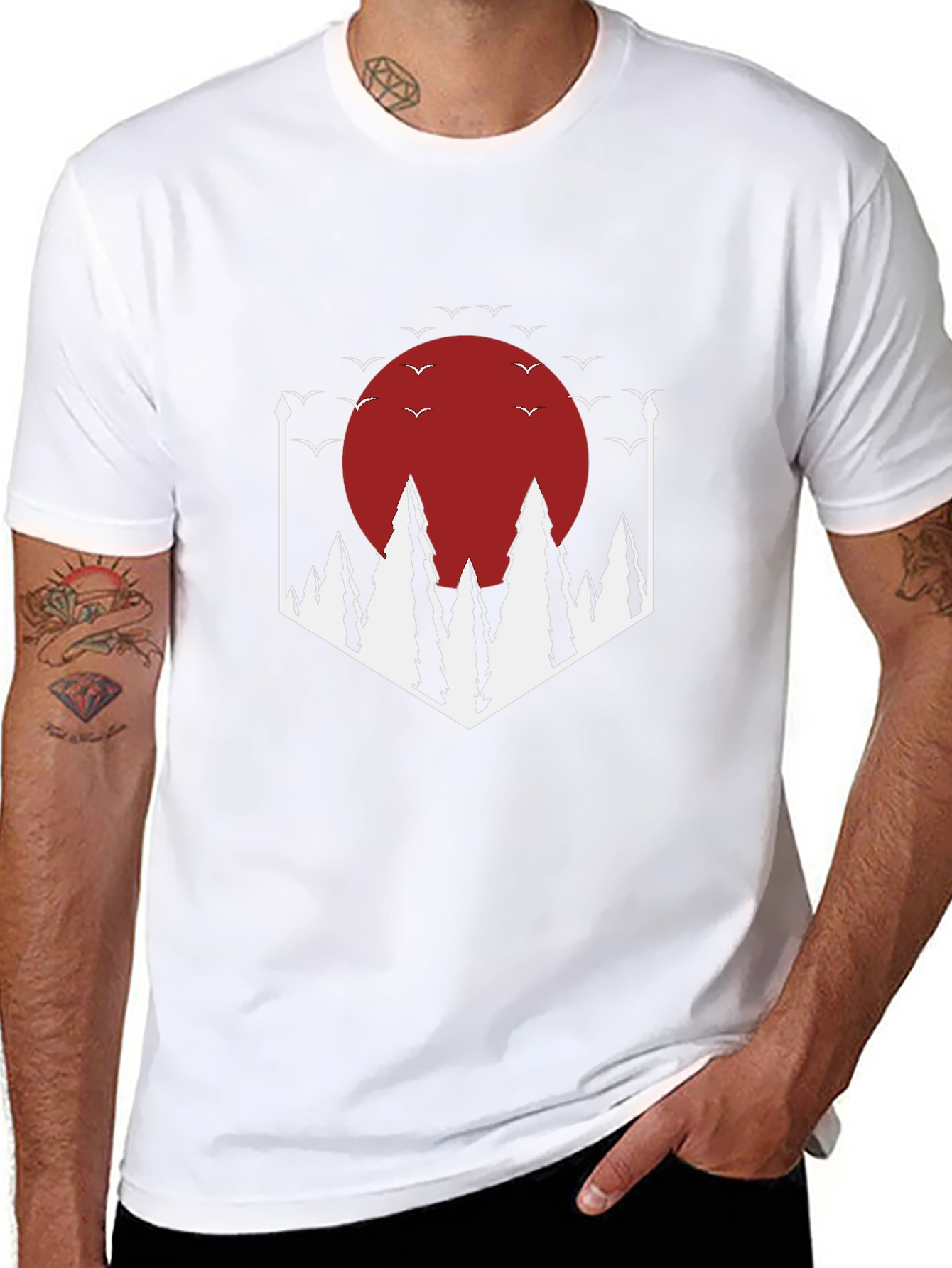 Nature Graphic Tee - Mens Black Short Sleeve