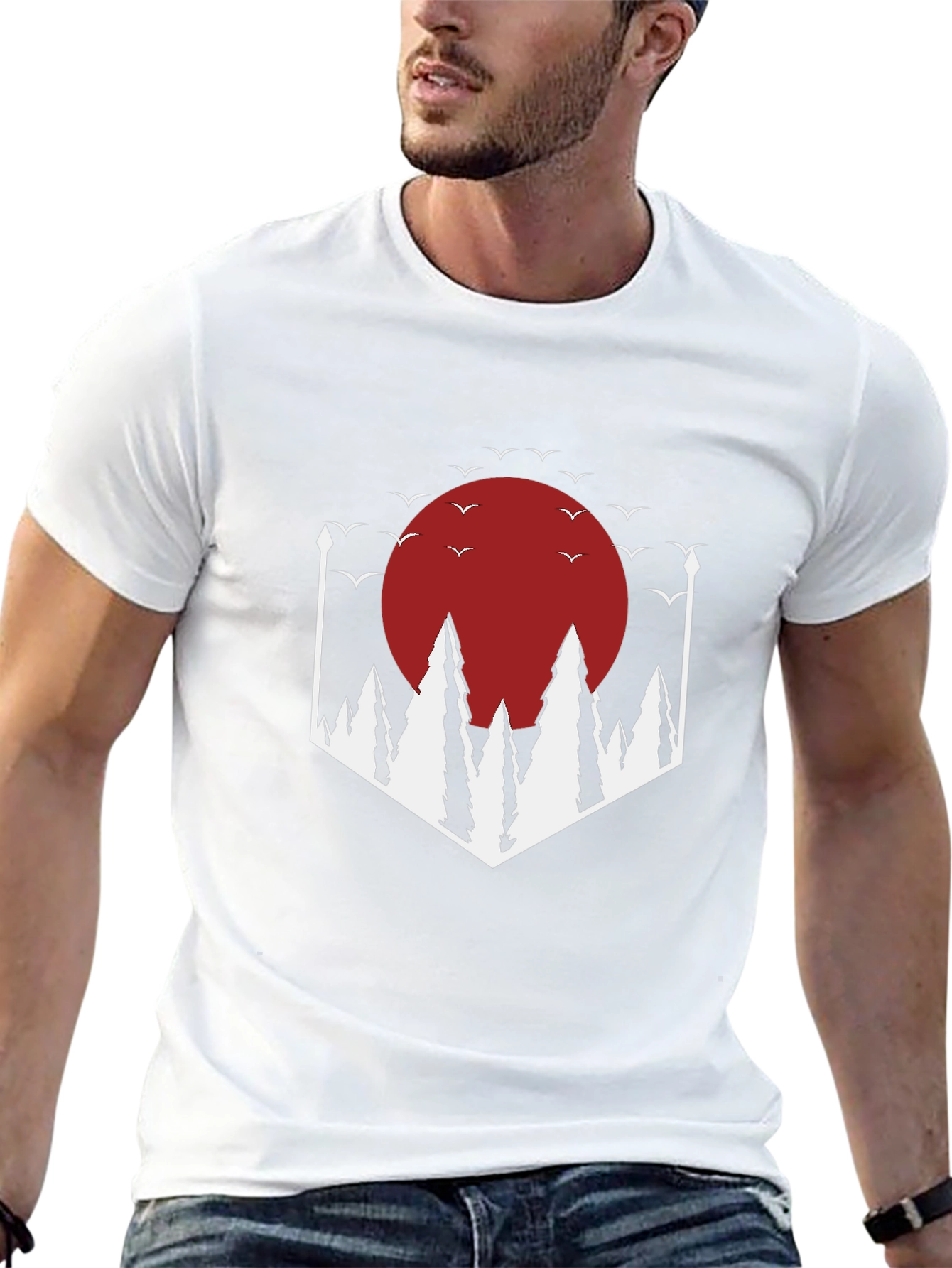 Nature Graphic Tee - Mens Black Short Sleeve