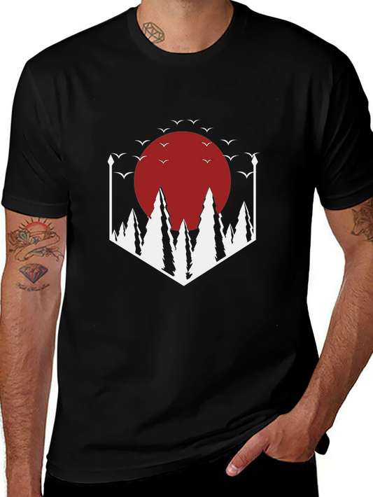 Nature Graphic Tee - Mens Black Short Sleeve