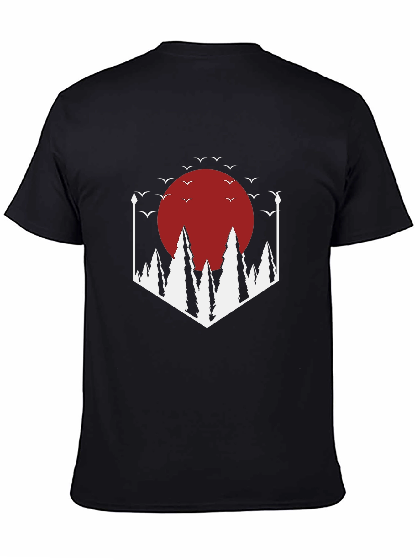 Nature Graphic Tee - Mens Black Short Sleeve