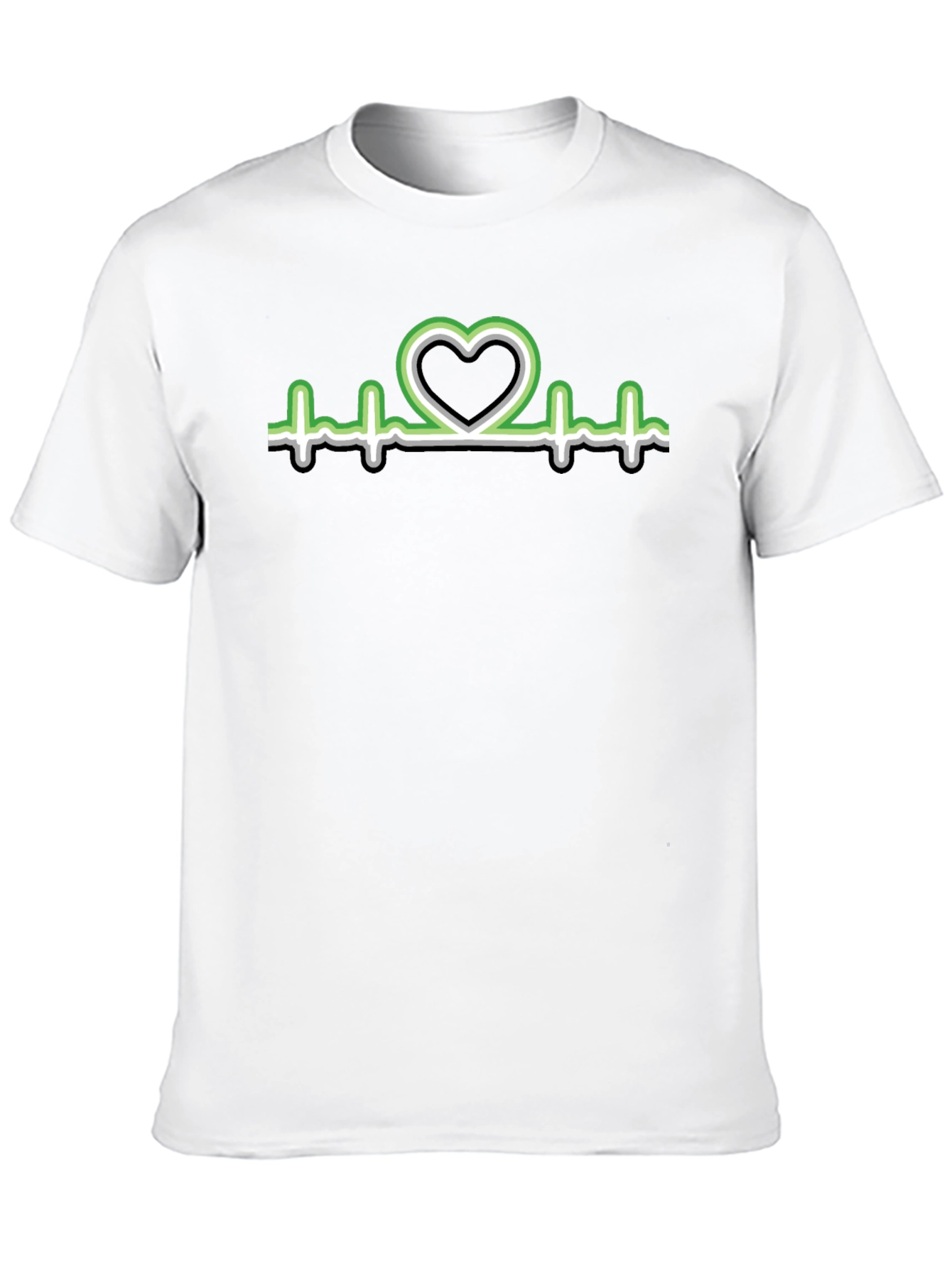 Heartbeat Aro Pride T-Shirt - Black