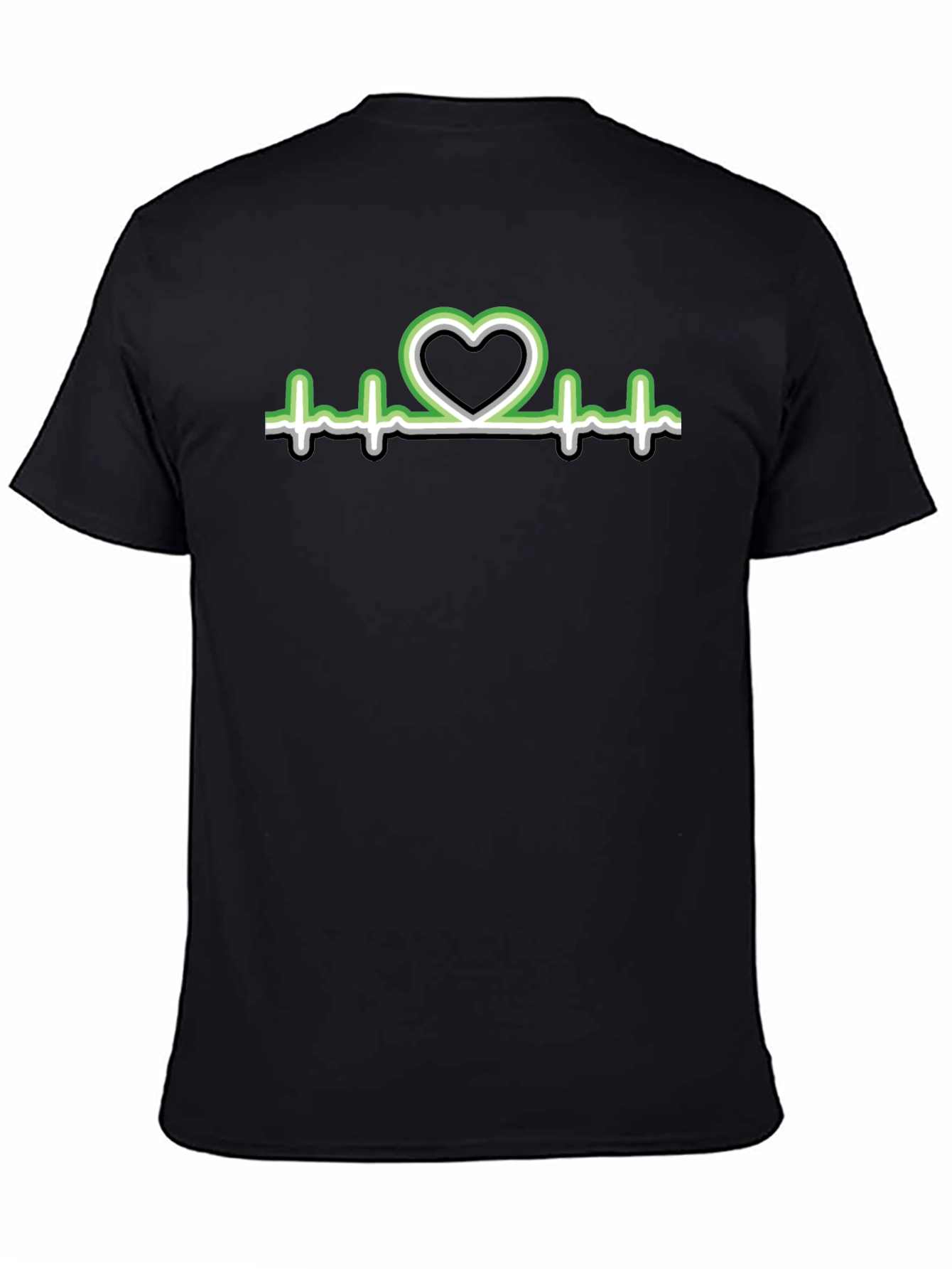 Heartbeat Aro Pride T-Shirt - Black