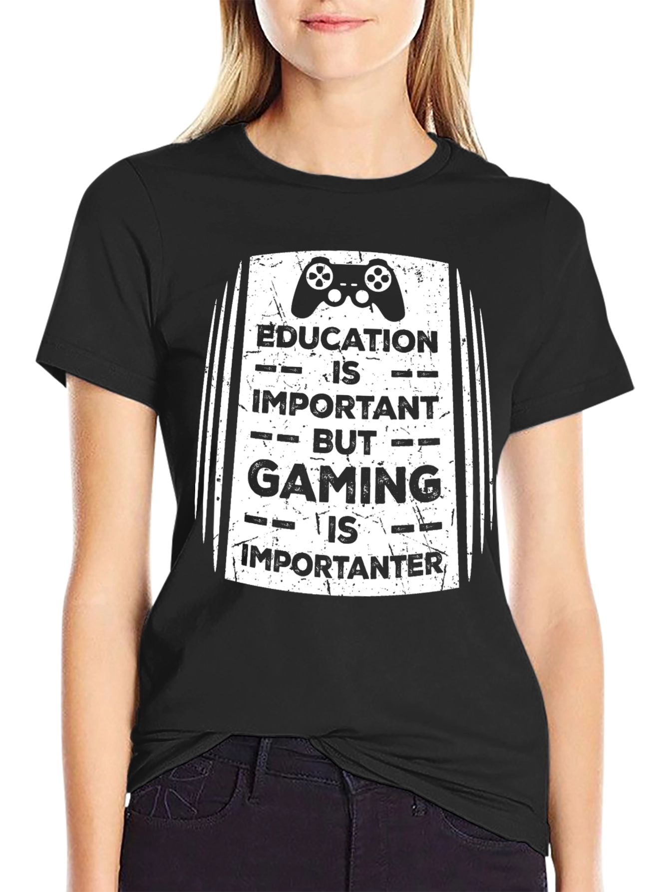 Education Important? Gaming T-Shirt - Gamer Gift