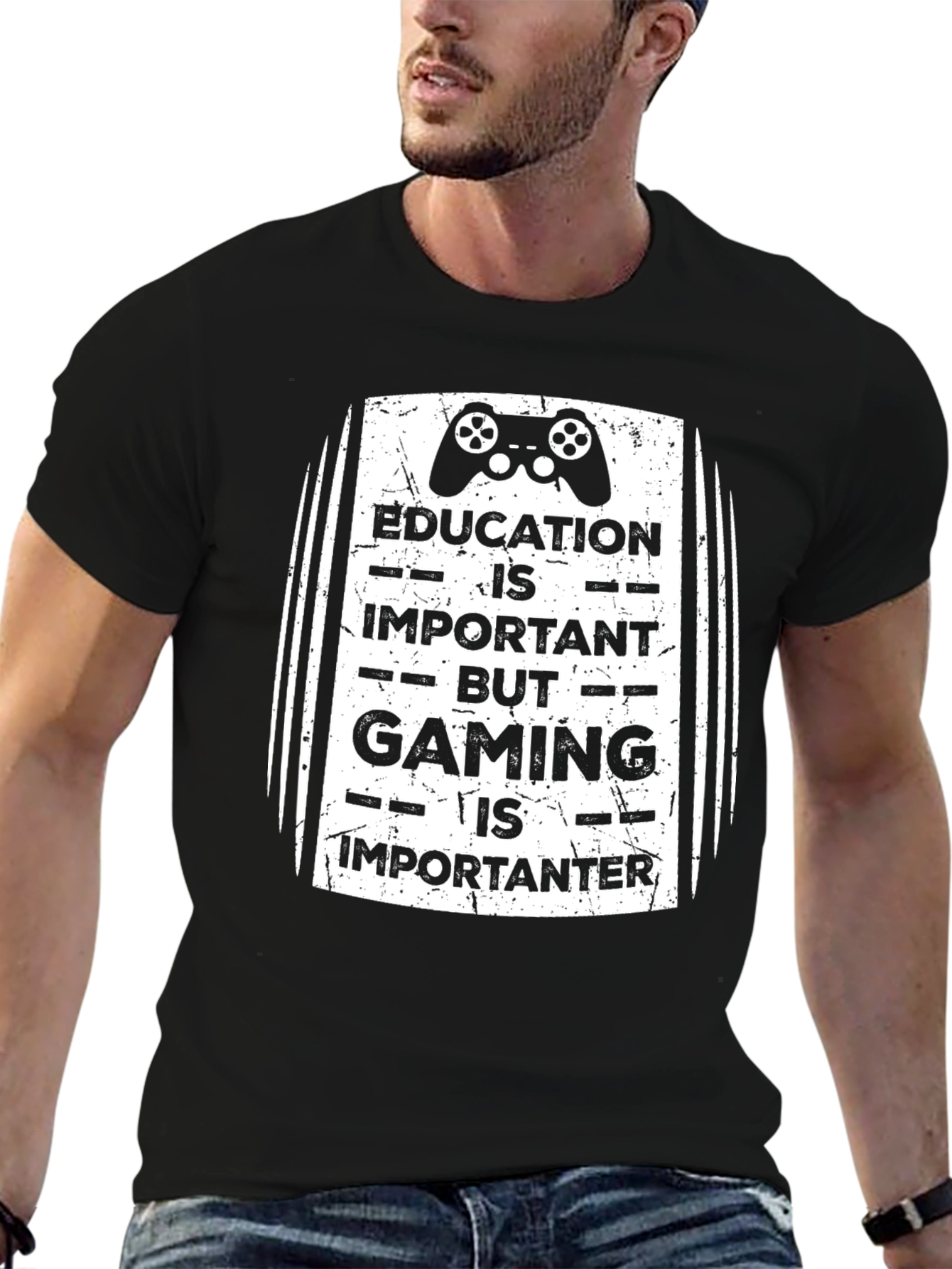 Education Important? Gaming T-Shirt - Gamer Gift
