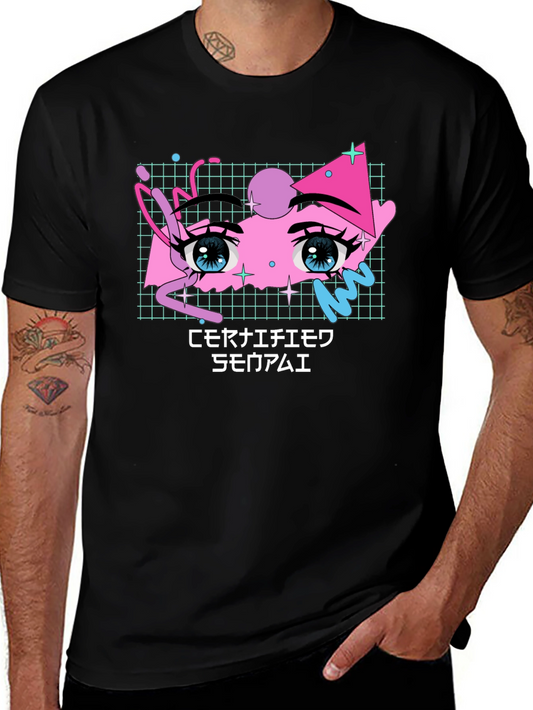 Certified Senpai Graphic T-Shirt - Anime Aesthetic