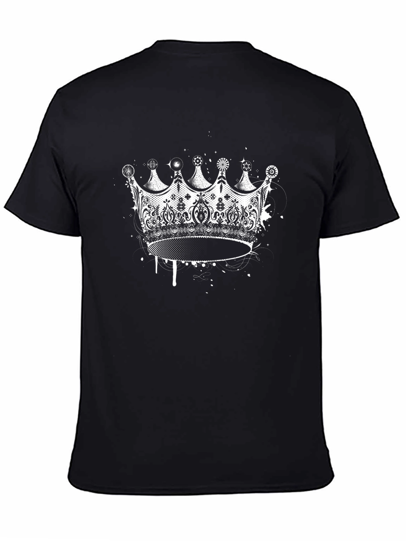 Crown Graphic Print Black T-Shirt