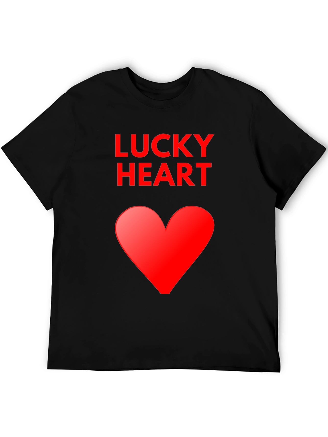 Lucky Heart Graphic Tee - Soft Cotton Blend