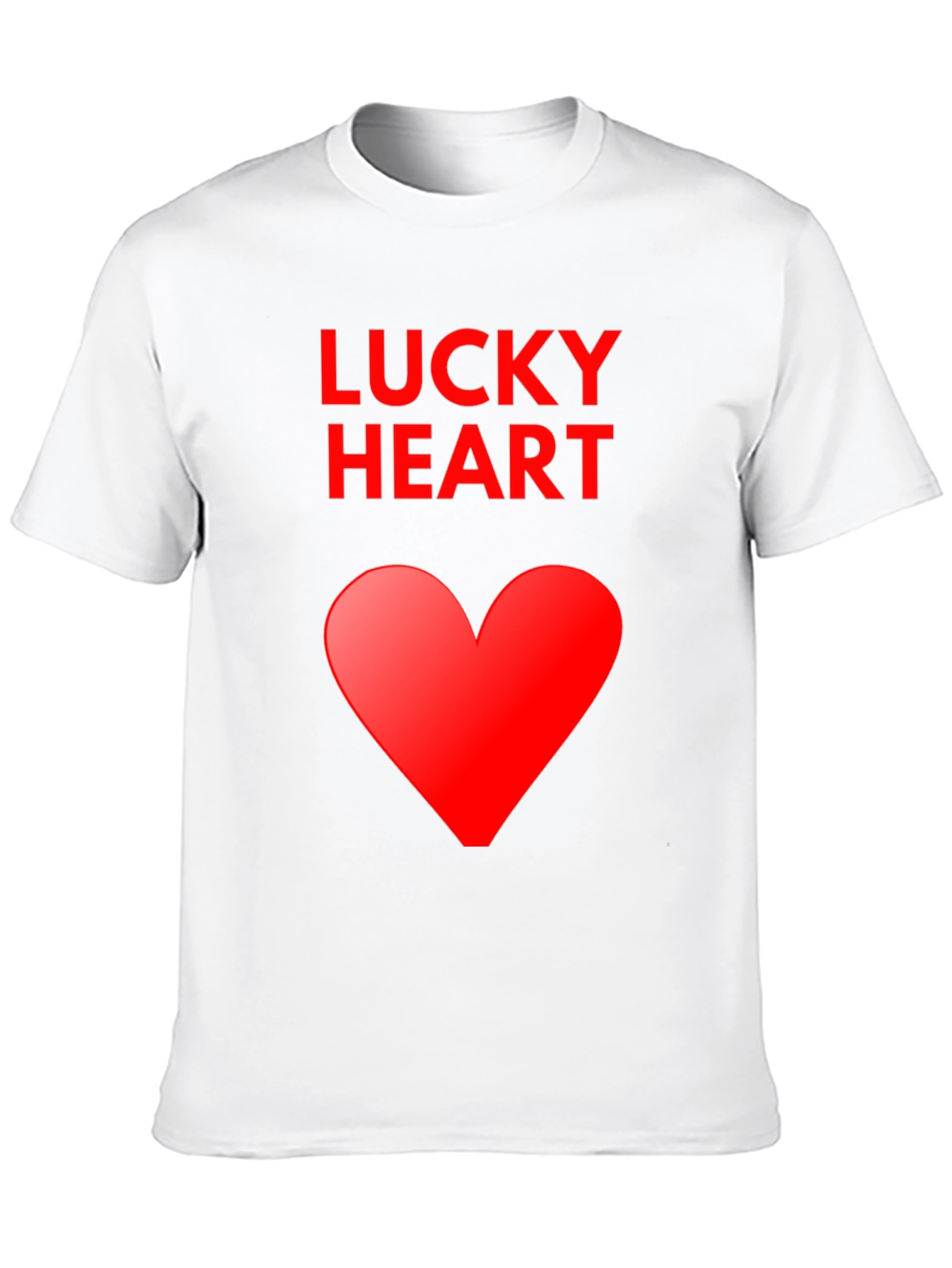Lucky Heart Graphic Tee - Soft Cotton Blend