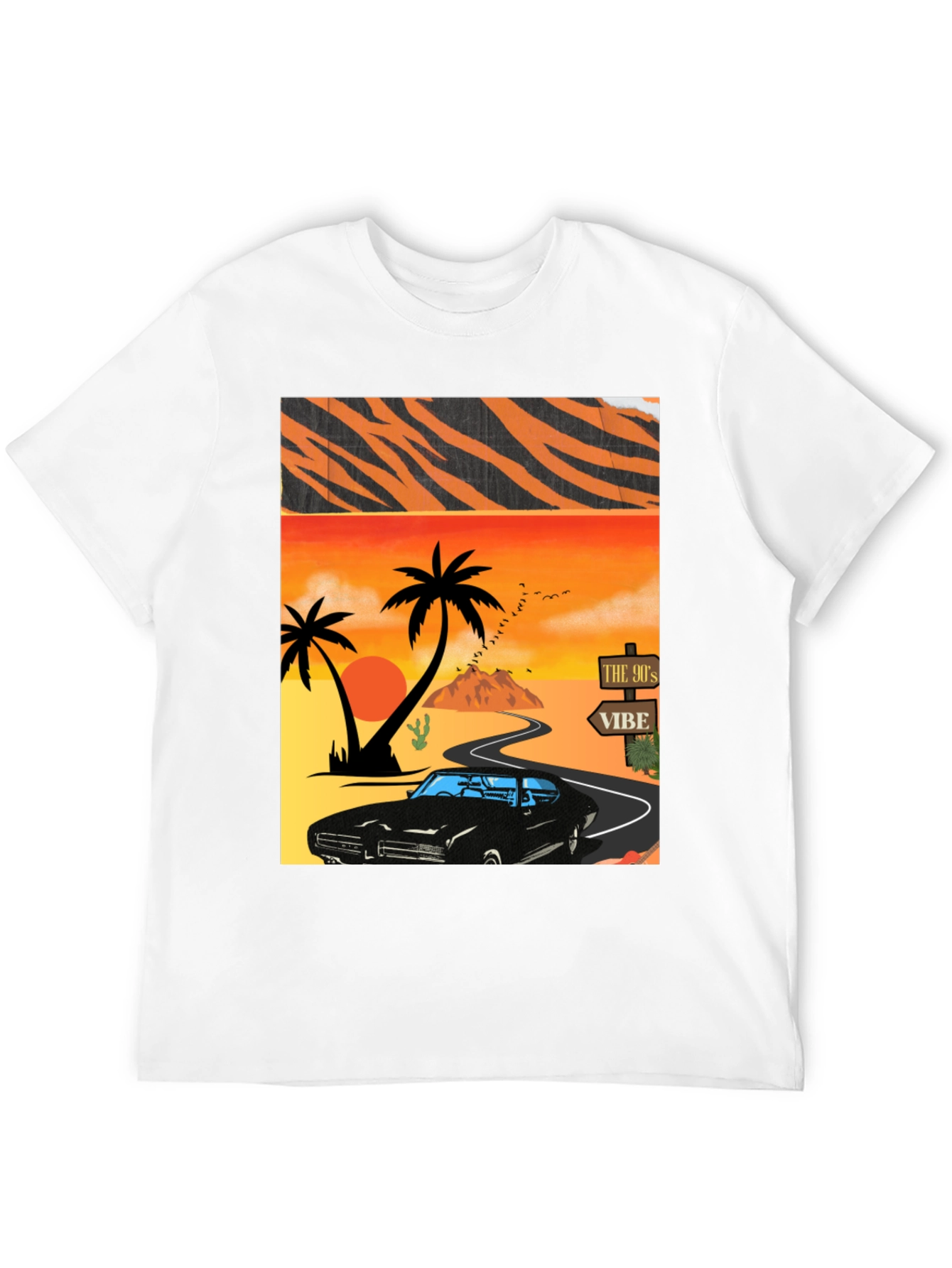90s Vibe Car Graphic Tee - Retro Style