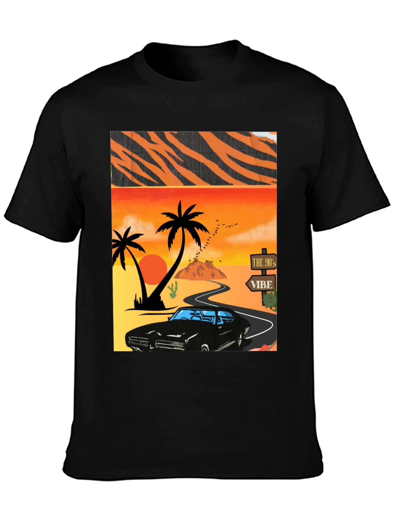 90s Vibe Car Graphic Tee - Retro Style