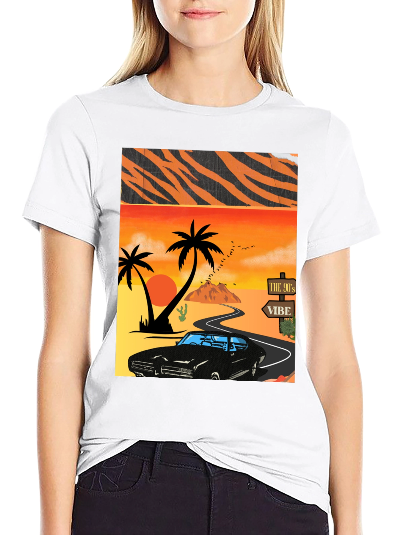 90s Vibe Car Graphic Tee - Retro Style