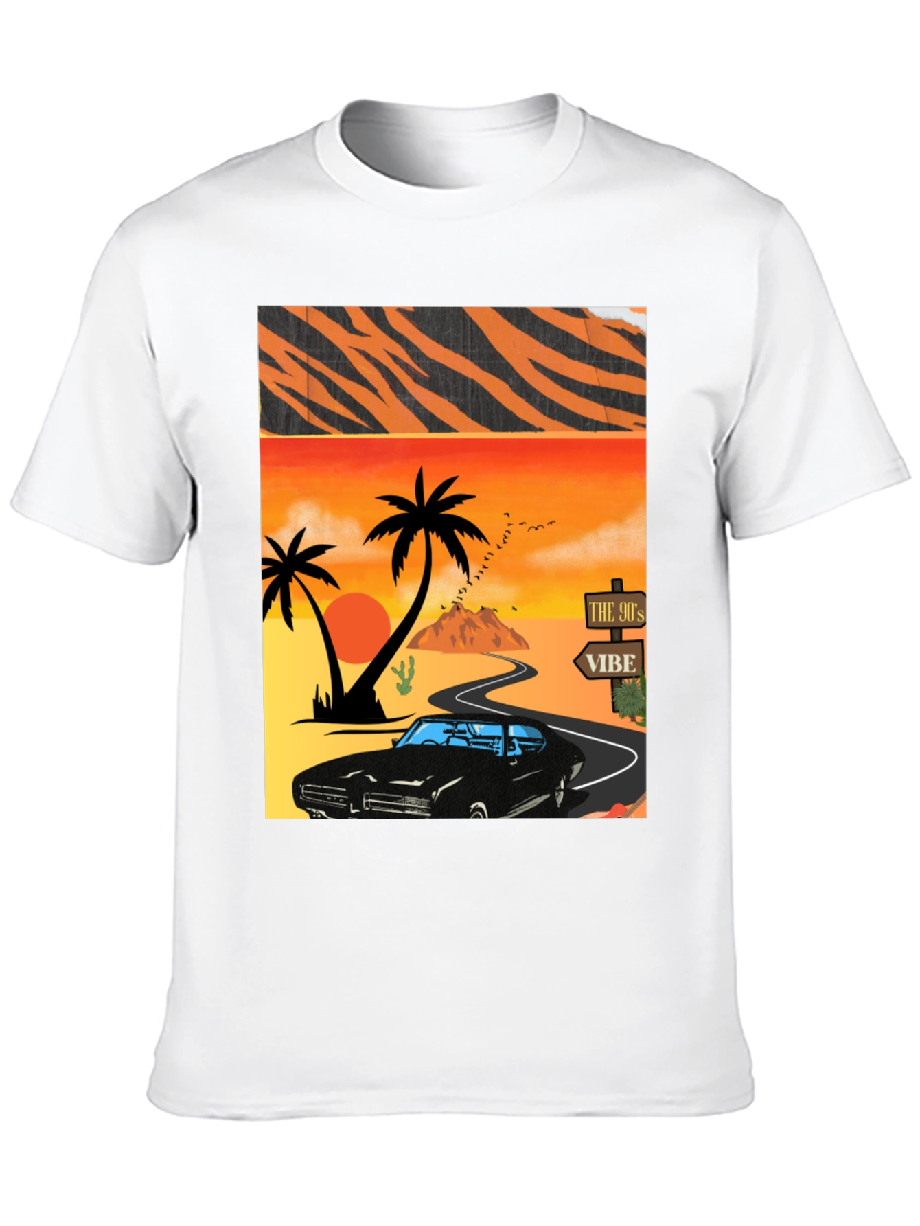 90s Vibe Car Graphic Tee - Retro Style