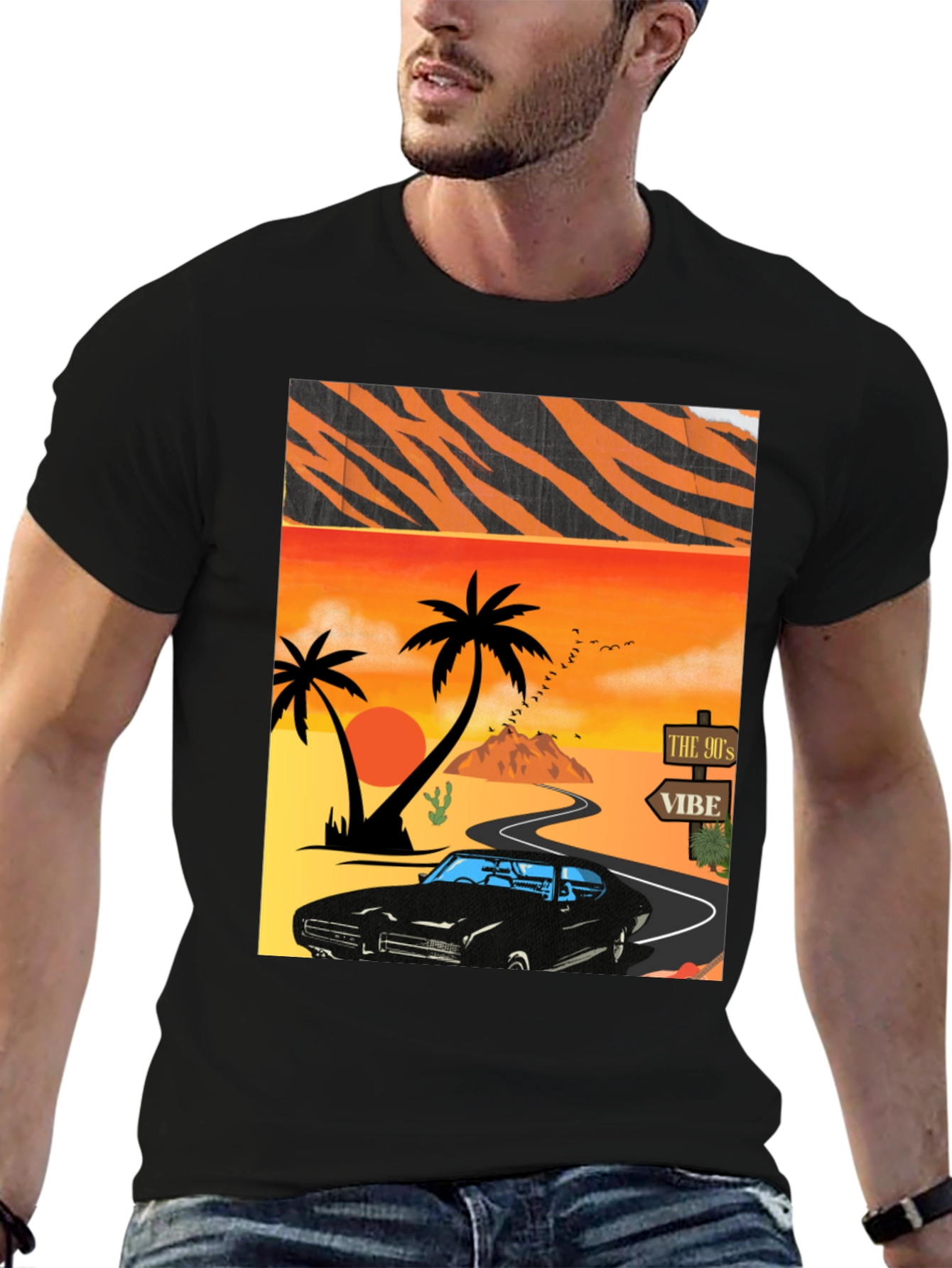 90s Vibe Car Graphic Tee - Retro Style