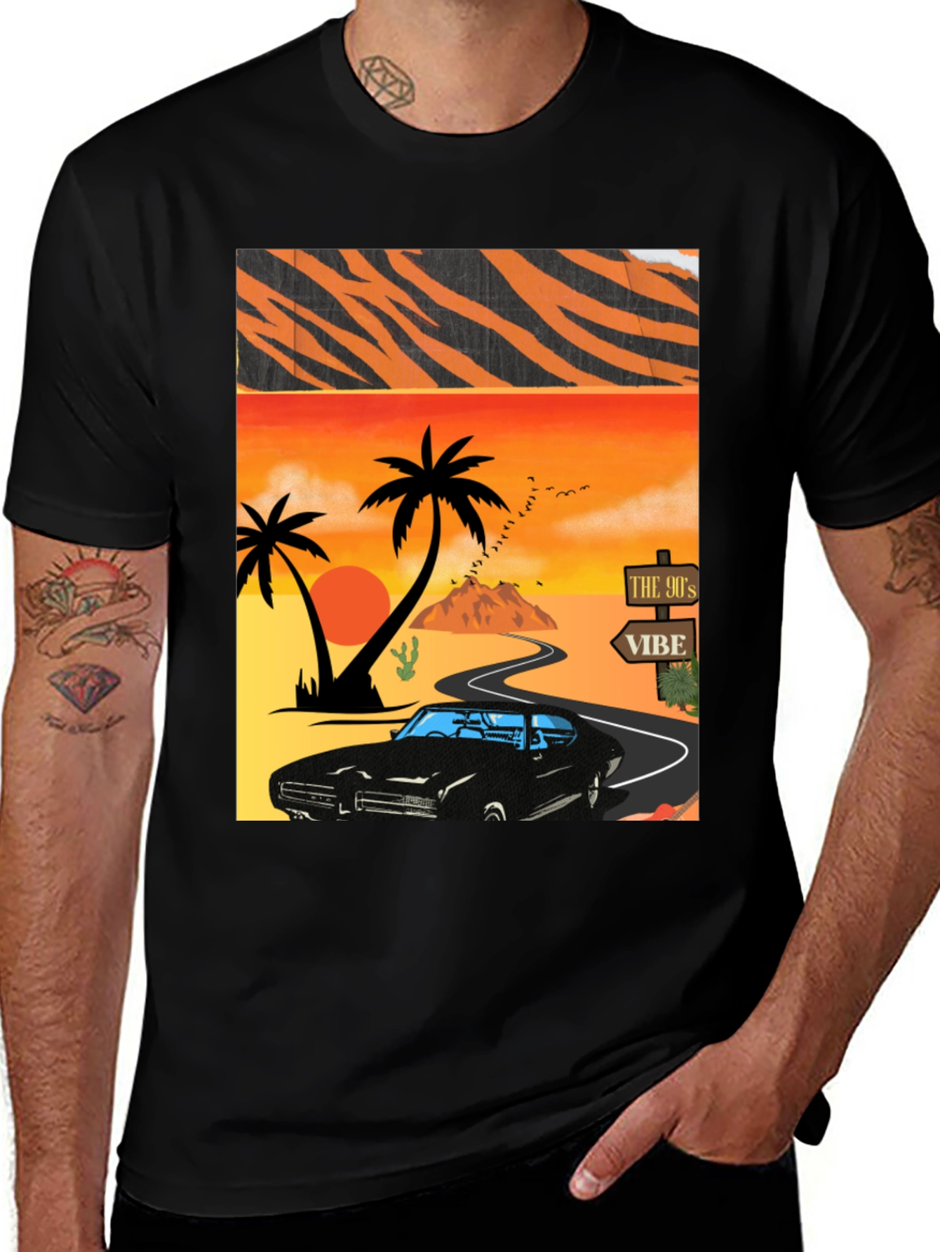 90s Vibe Car Graphic Tee - Retro Style