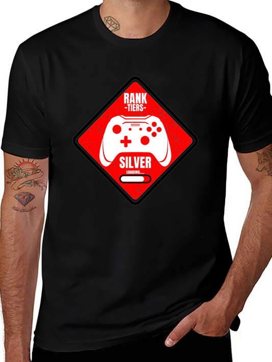 Rank Tiers Silver Gamer T-Shirt - Level Up Your Style