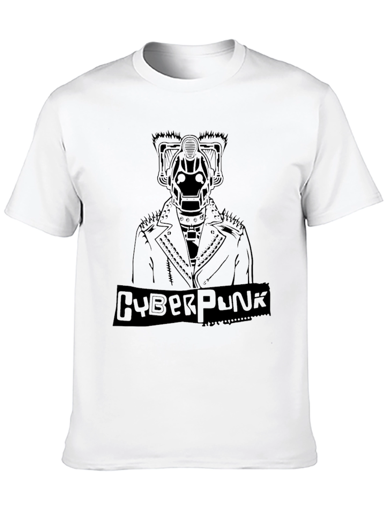 Cyberpunk Robot Black T-Shirt