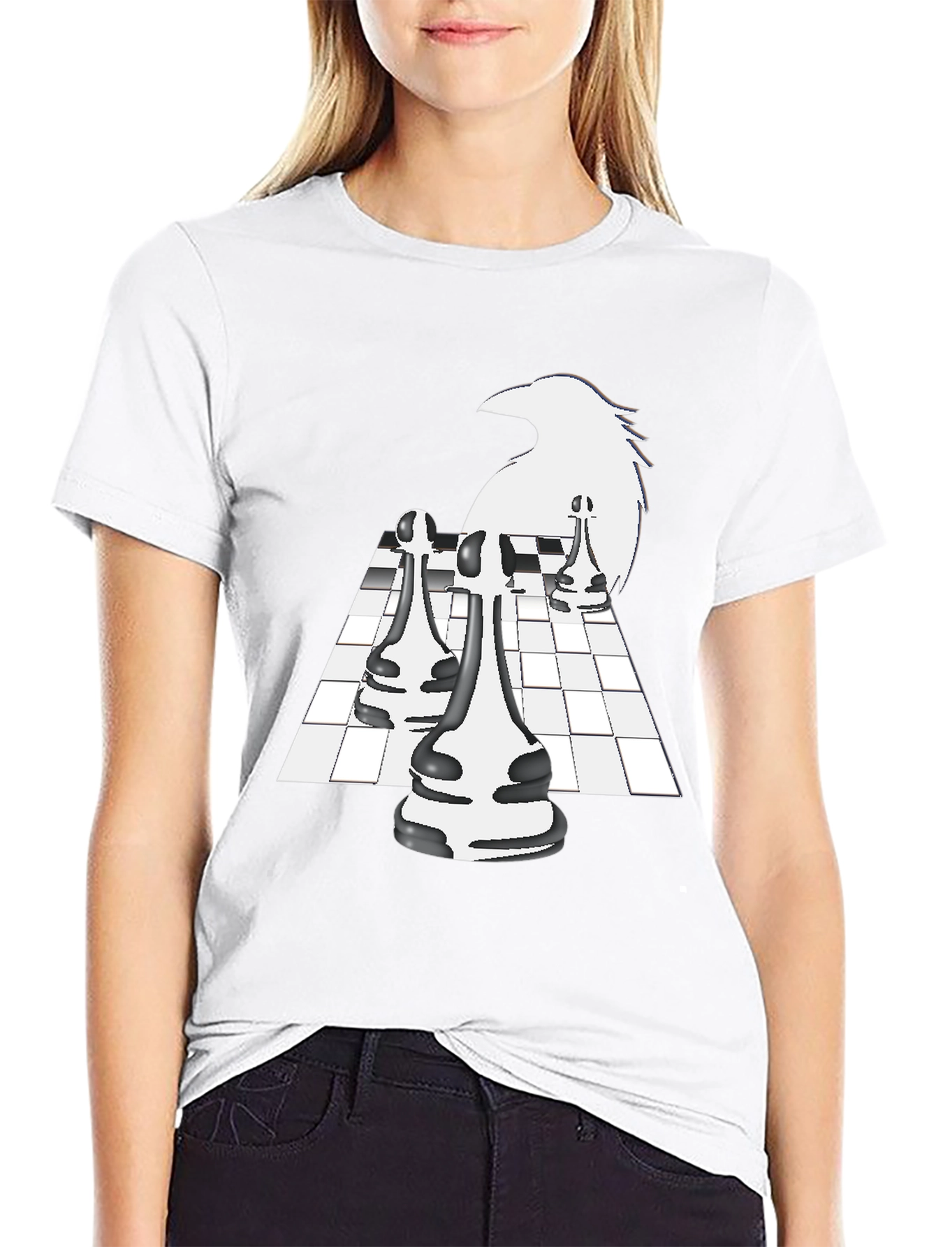 Raven Chess Graphic Tee - Stylish & Unique Design
