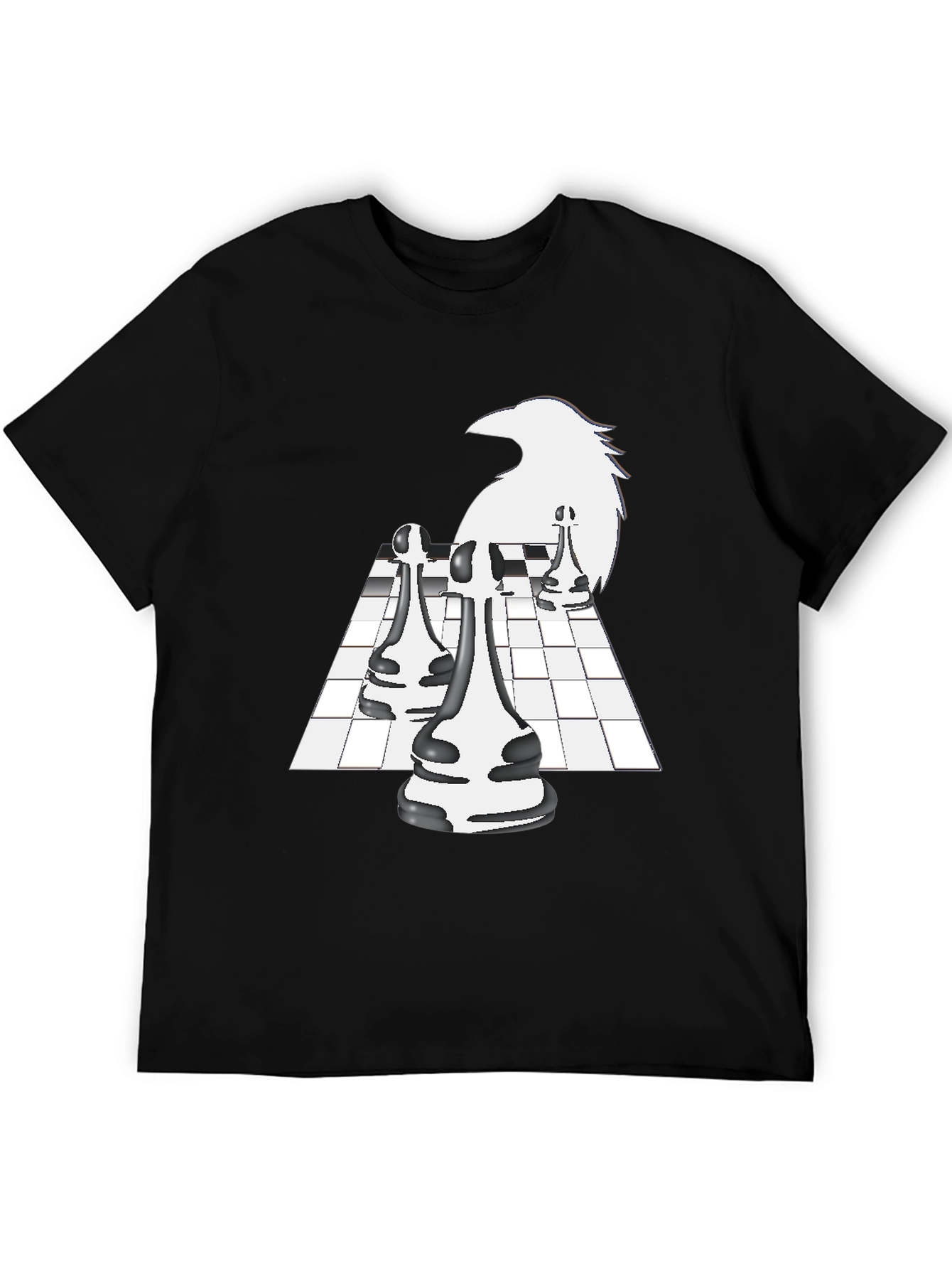 Raven Chess Graphic Tee - Stylish & Unique Design