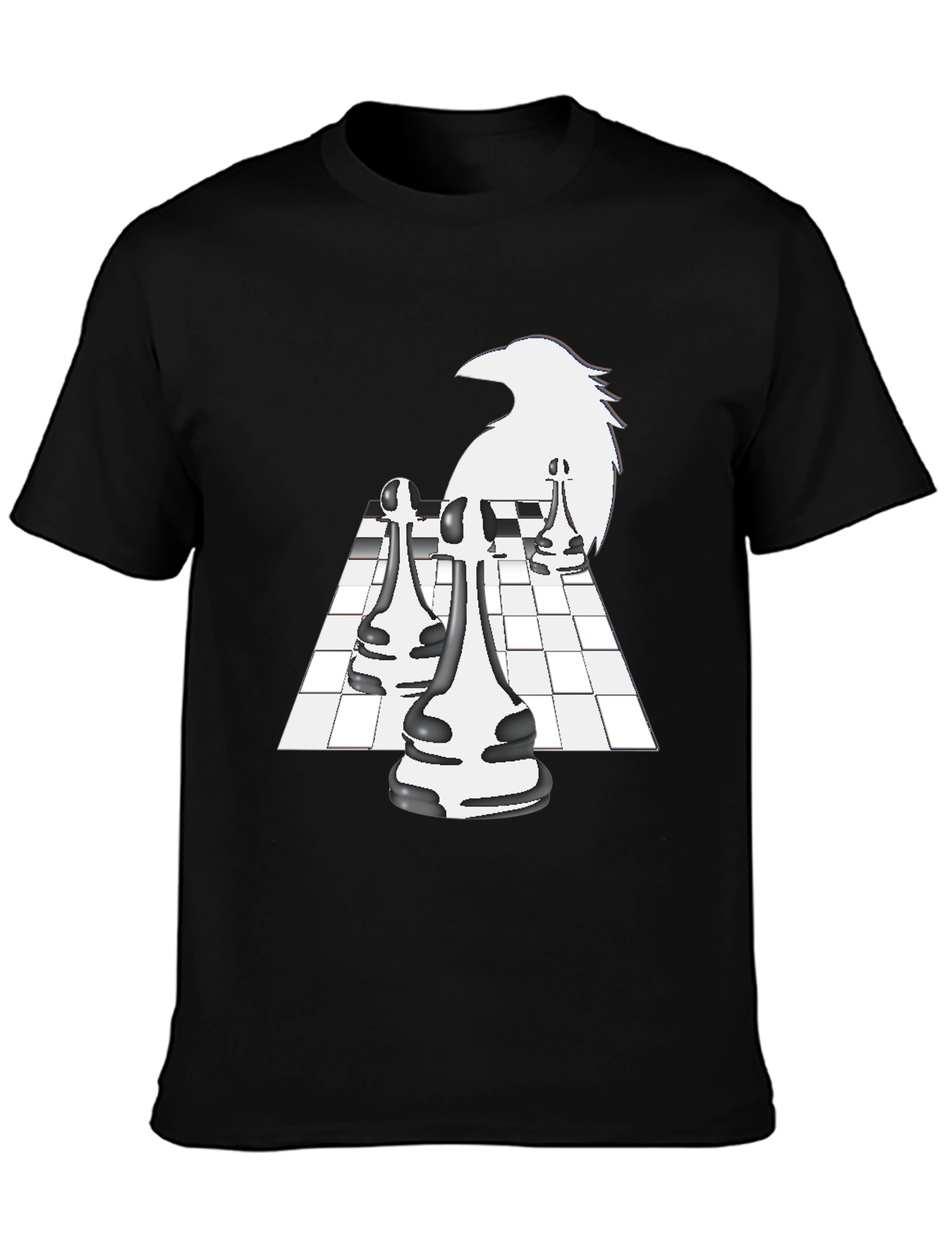 Raven Chess Graphic Tee - Stylish & Unique Design