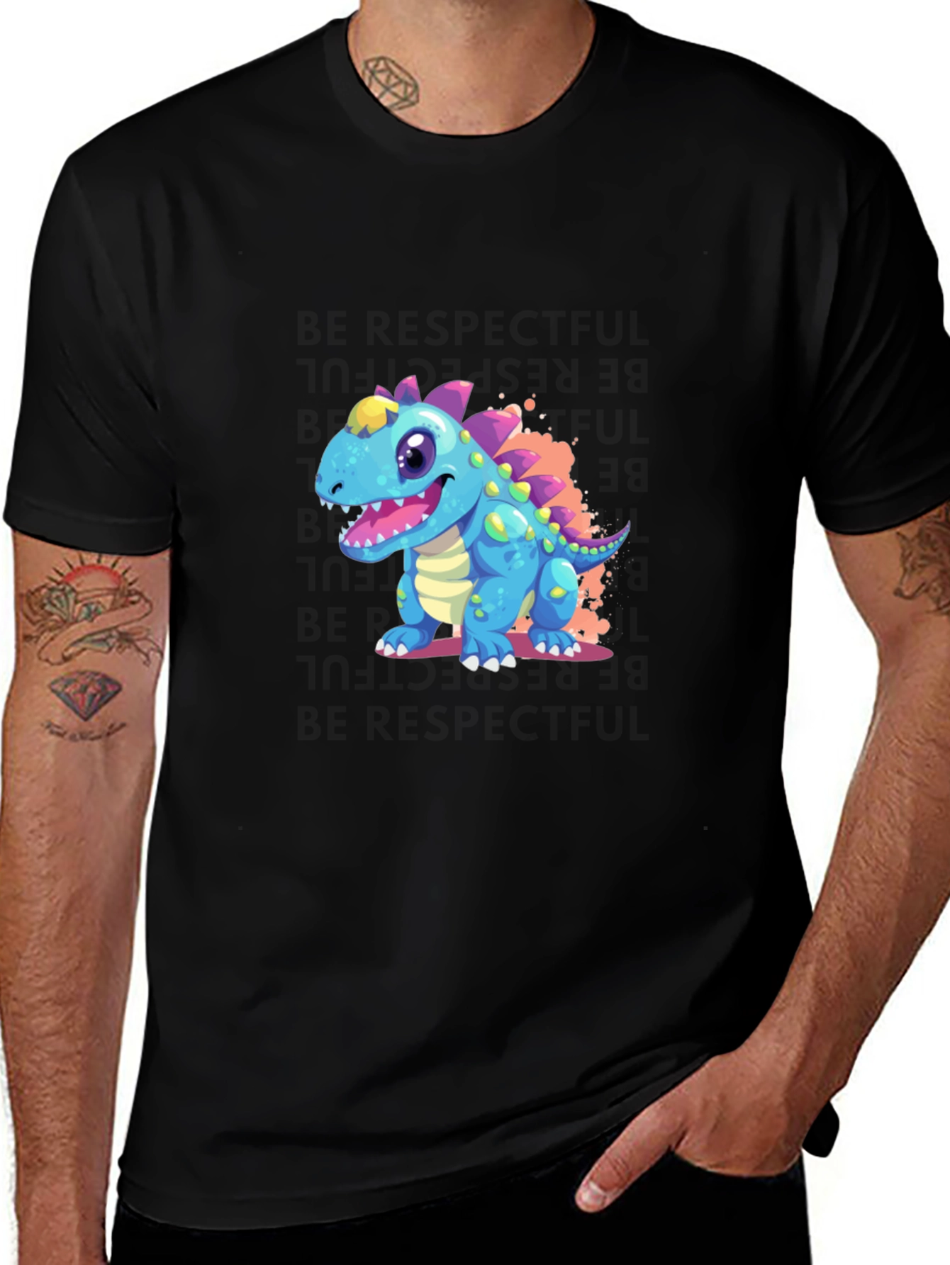 Cartoon Dinosaur Graphic Tee - Fun & Unique!