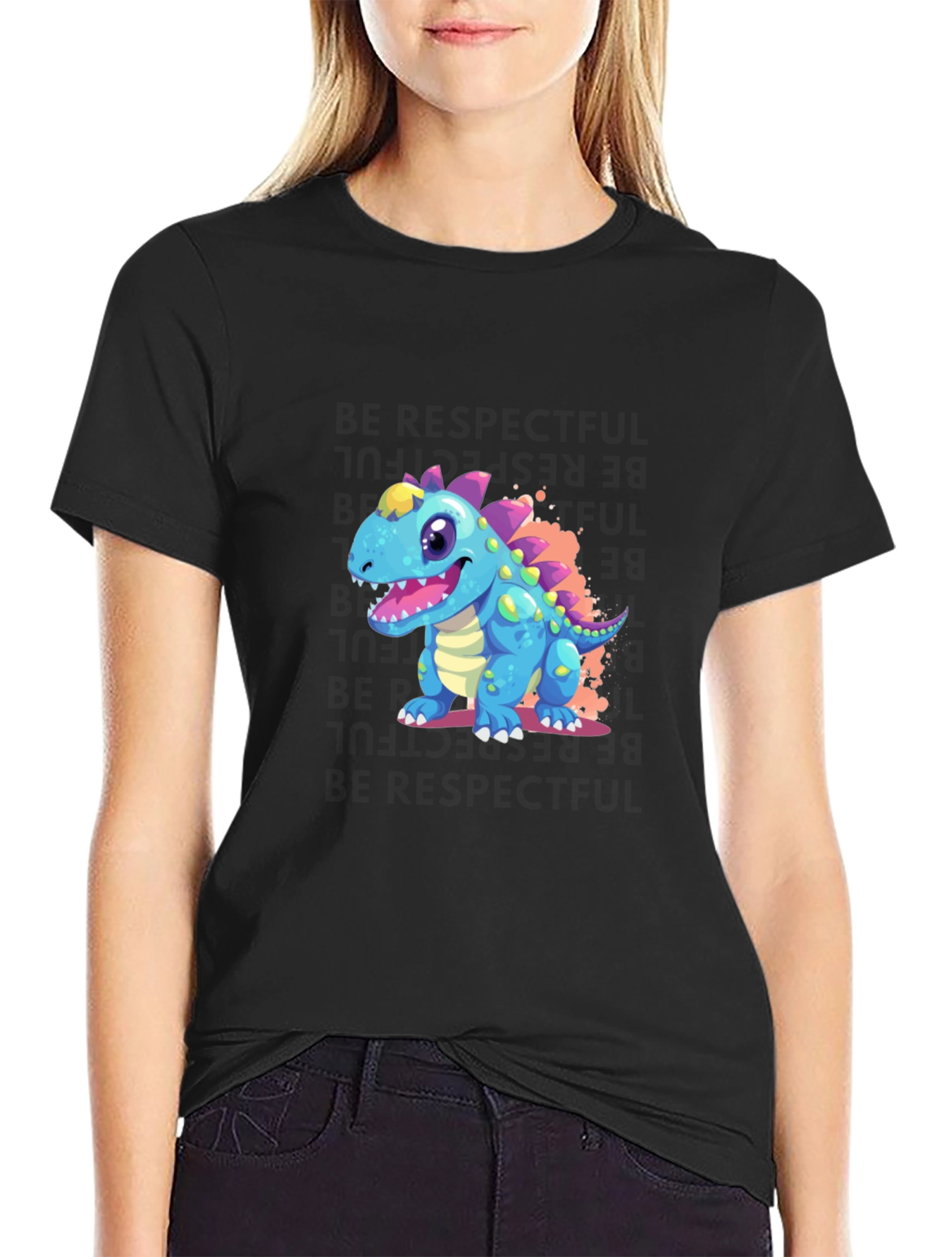 Cartoon Dinosaur Graphic Tee - Fun & Unique!