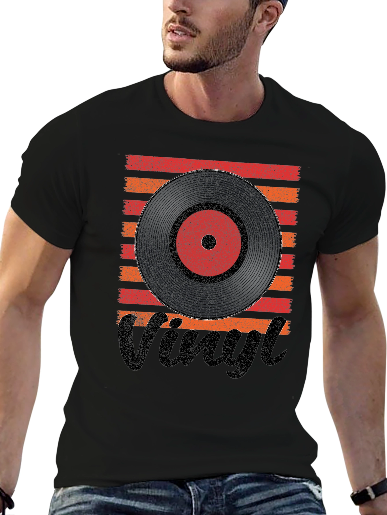 Retro Vinyl Record Graphic Tee