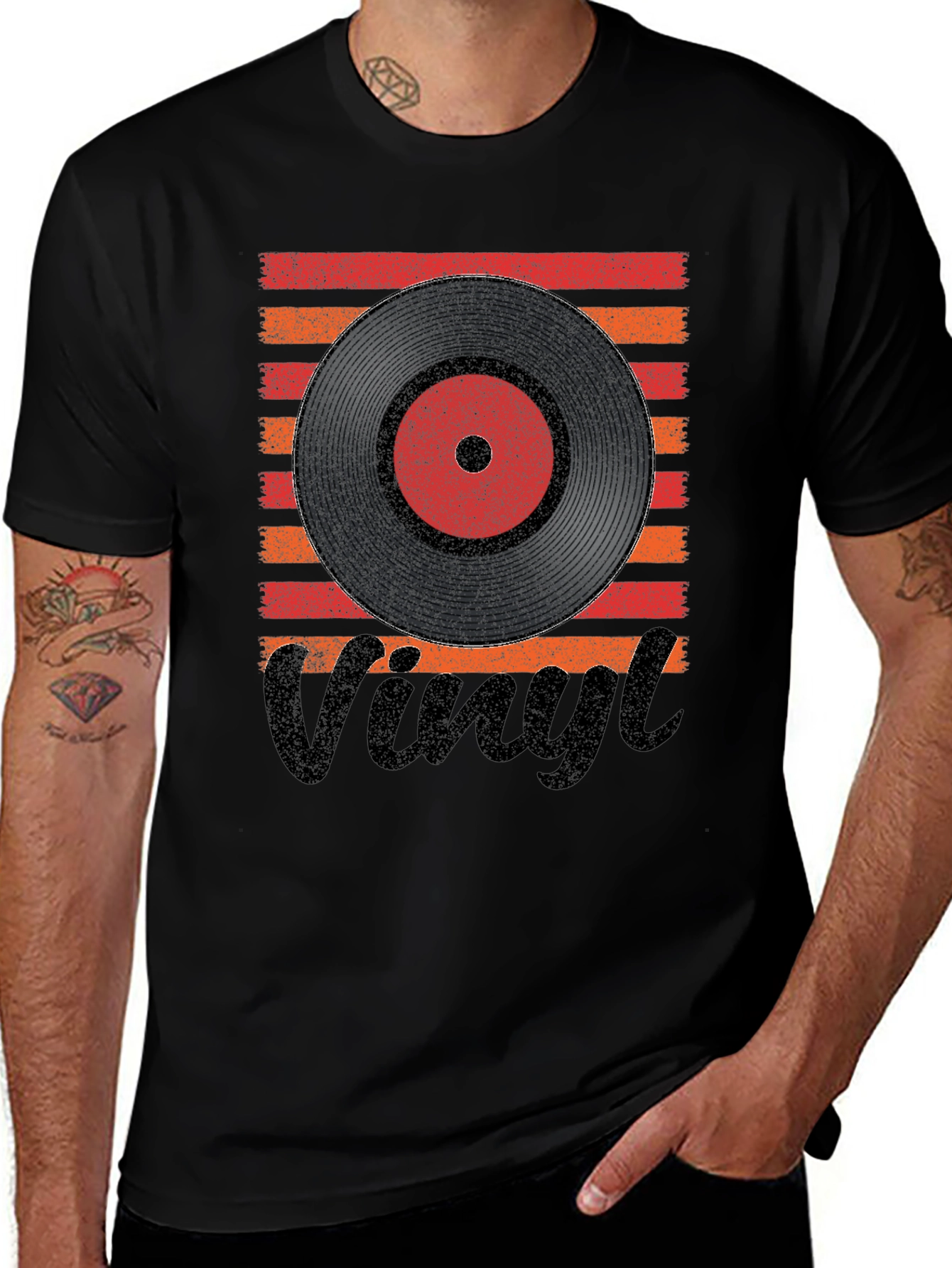 Retro Vinyl Record Graphic Tee