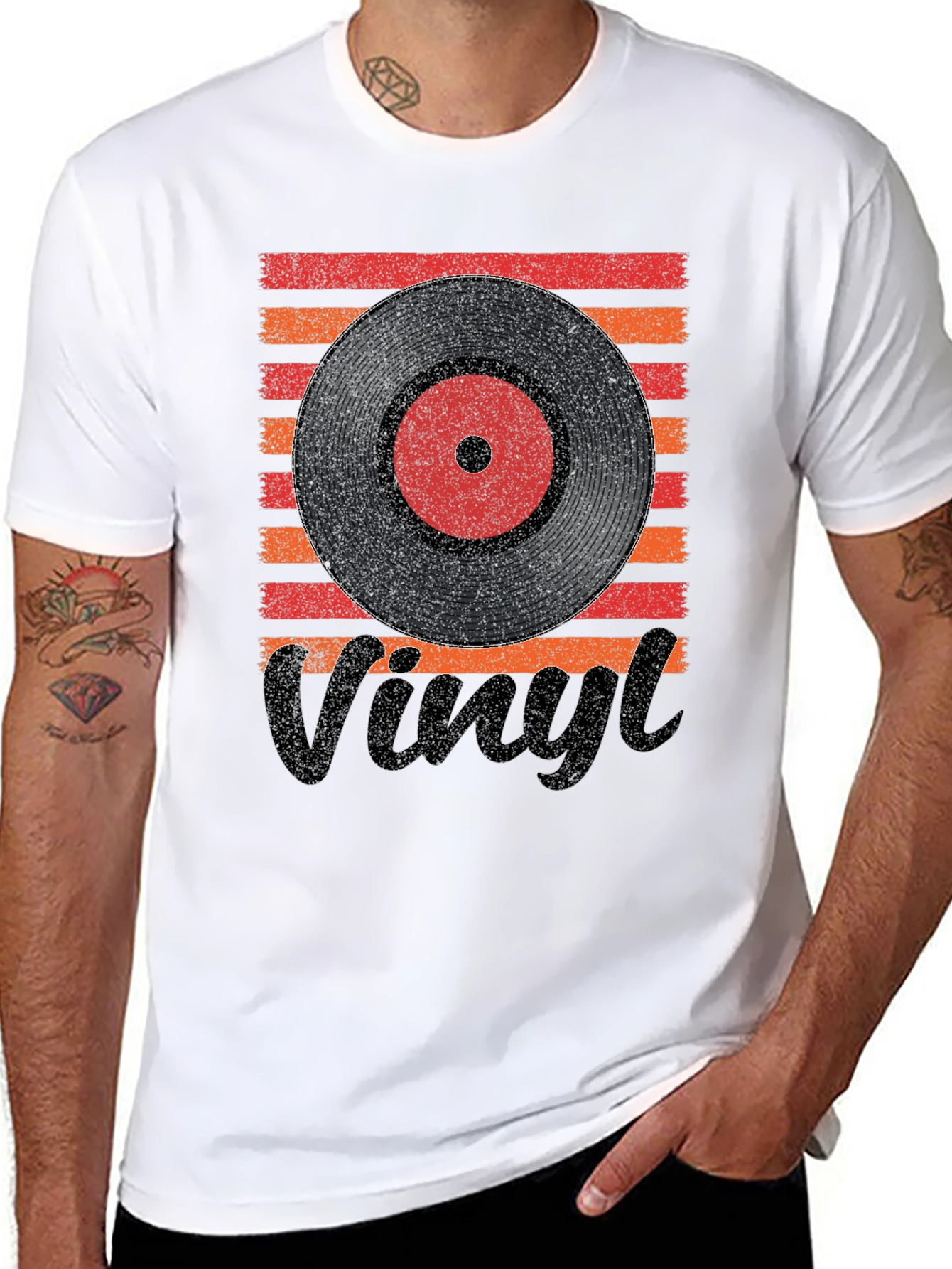 Retro Vinyl Record Graphic Tee