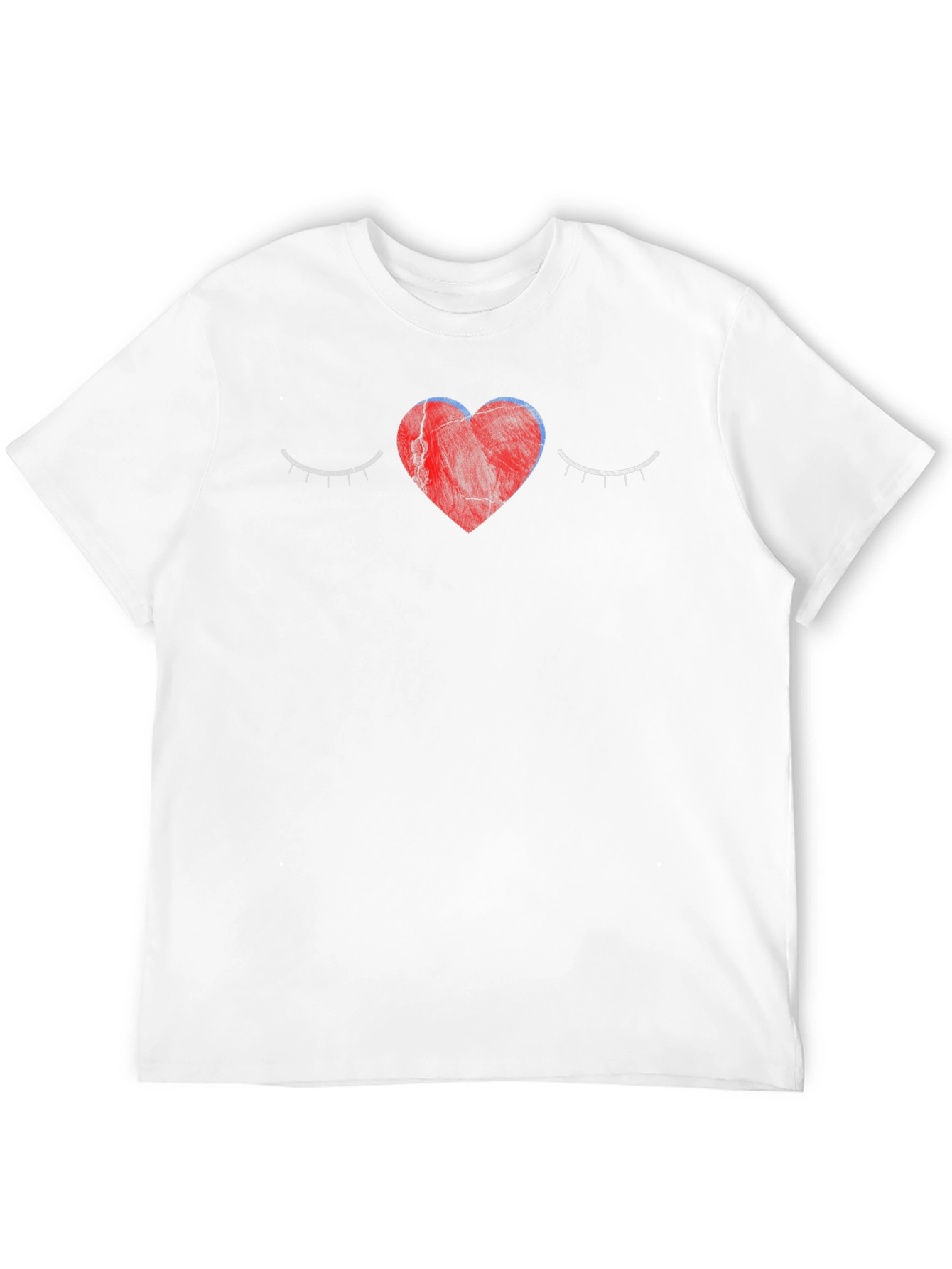 Heart Eyes Graphic Tee - Trendy Unisex Black T-Shirt