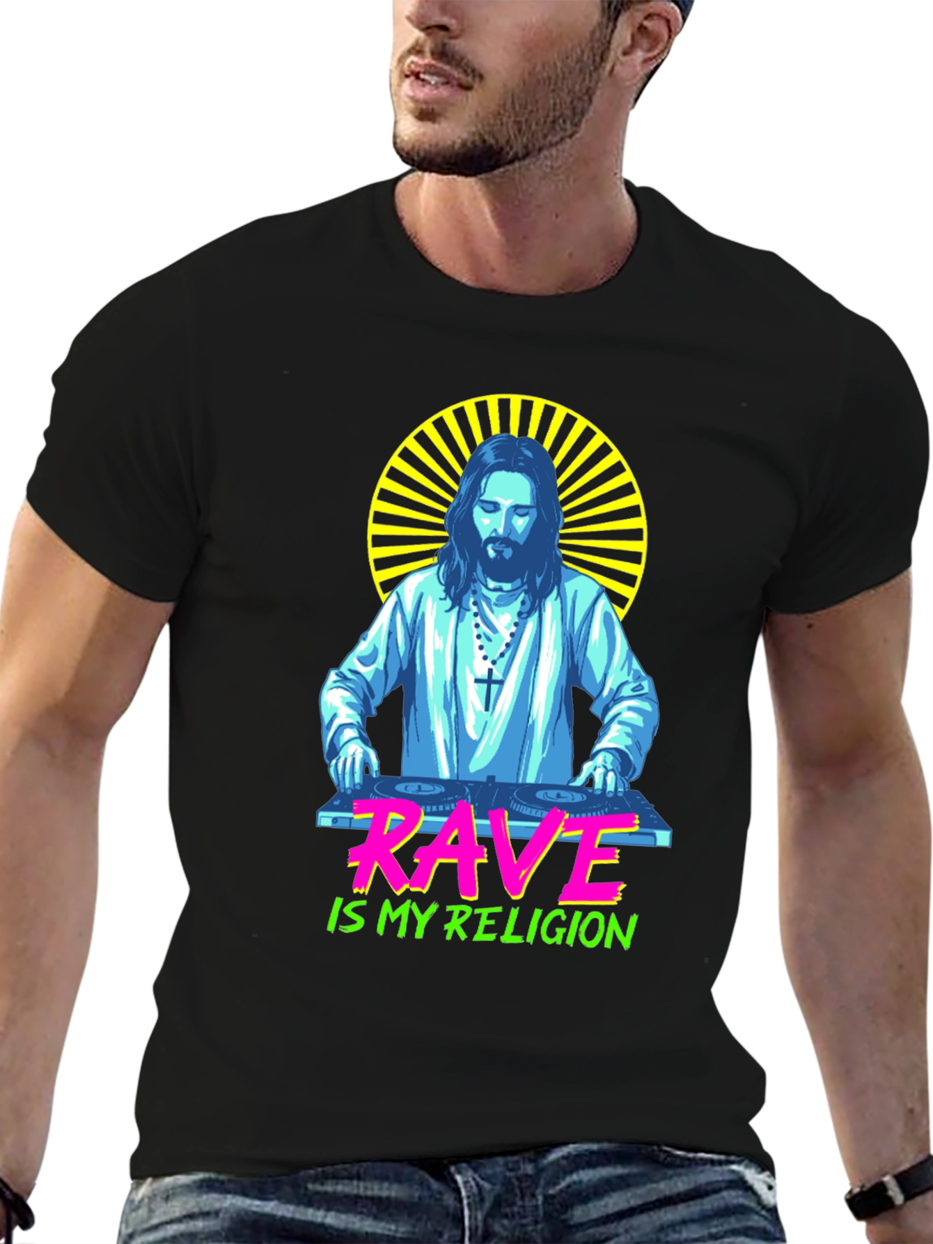 Rave is My Religion Graphic T-Shirt - DJ Jesus