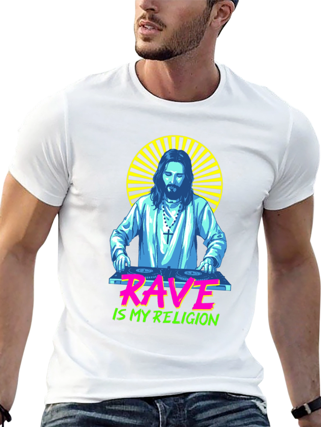 Rave is My Religion Graphic T-Shirt - DJ Jesus