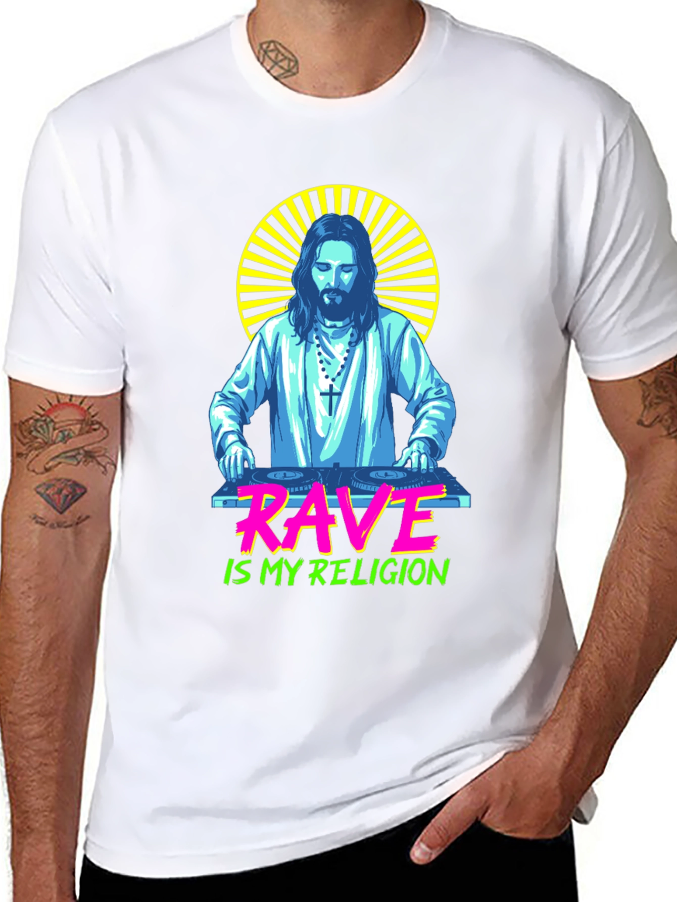 Rave is My Religion Graphic T-Shirt - DJ Jesus