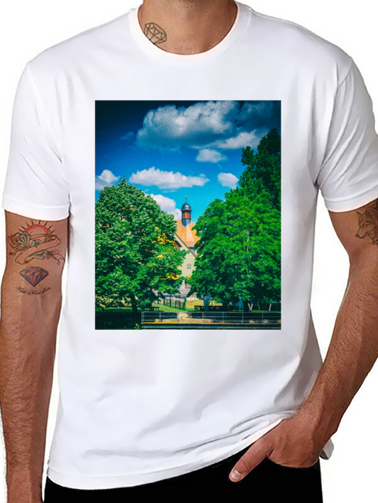 Scenic Landscape Black T-Shirt