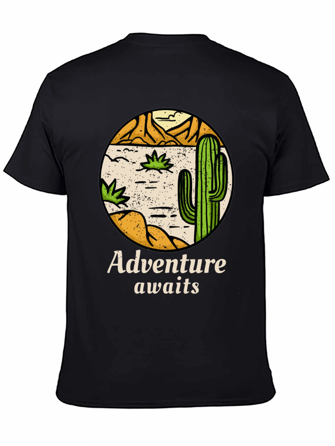 Adventure Awaits Cactus Graphic Tee - Desert Style Shirt