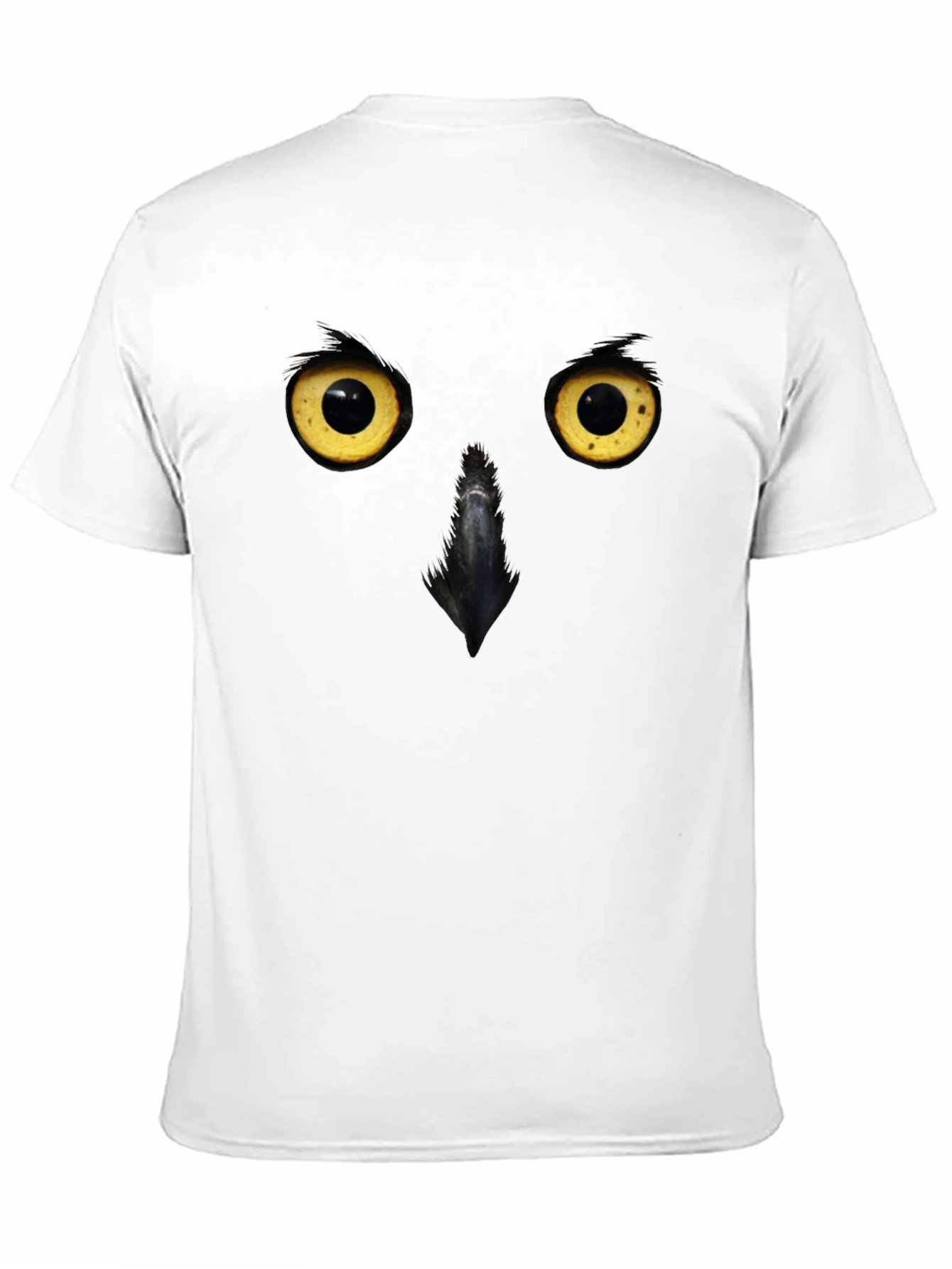 Mens Owl Face Graphic Black T-Shirt