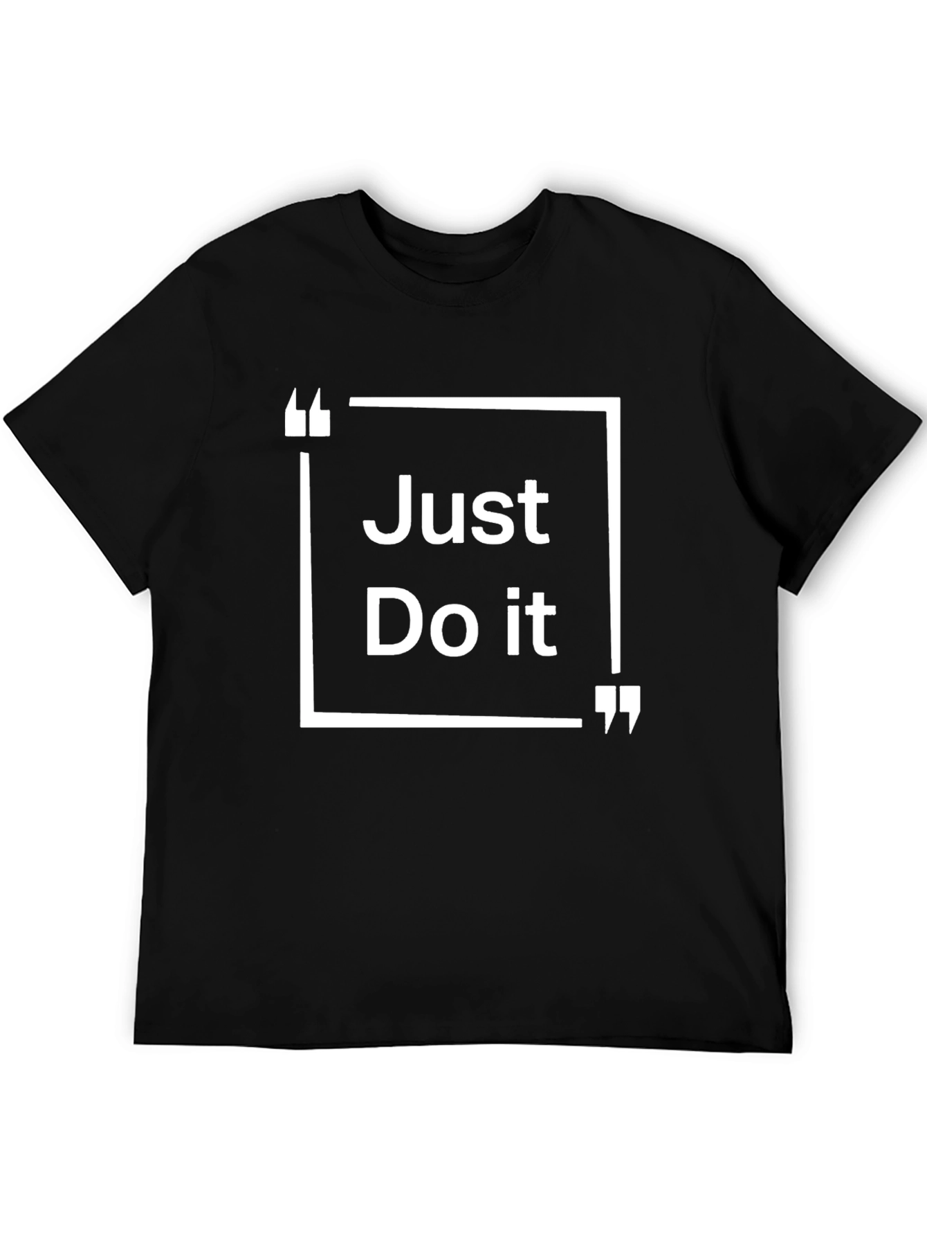 Just Do It Black T-Shirt with Quote Design