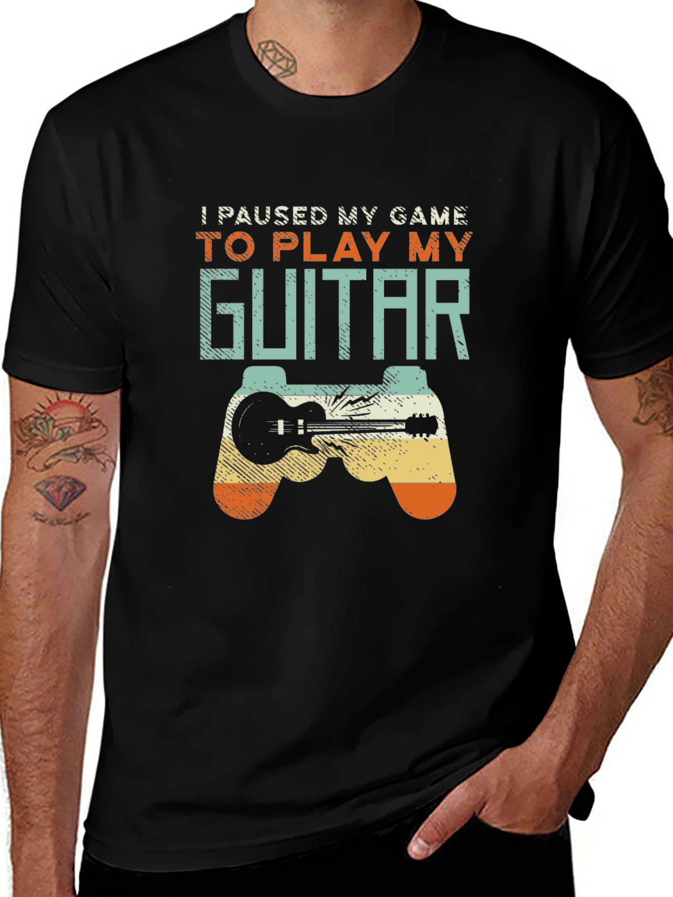 Gamer Guitarist T-Shirt - I Paused My Game