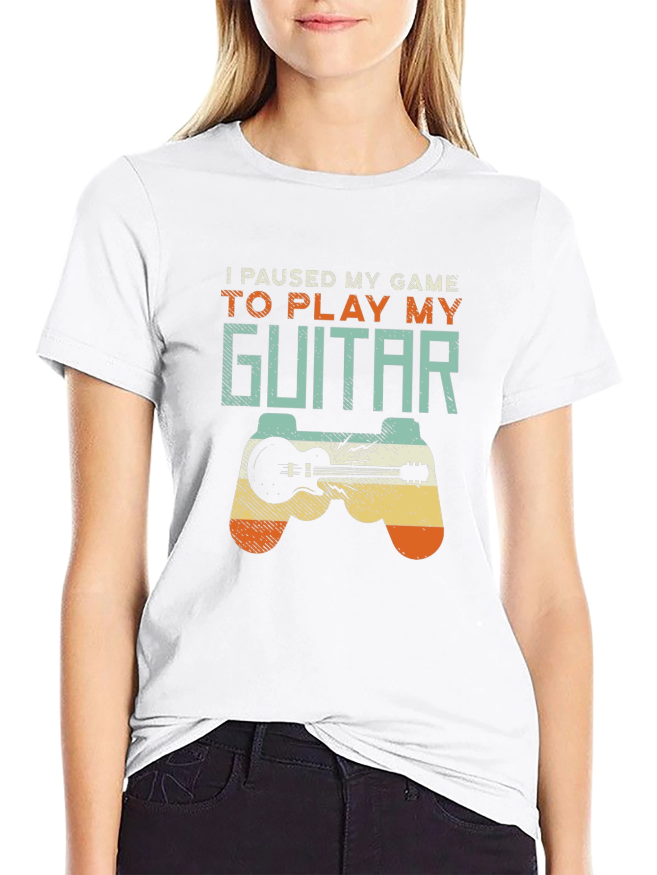 Gamer Guitarist T-Shirt - I Paused My Game