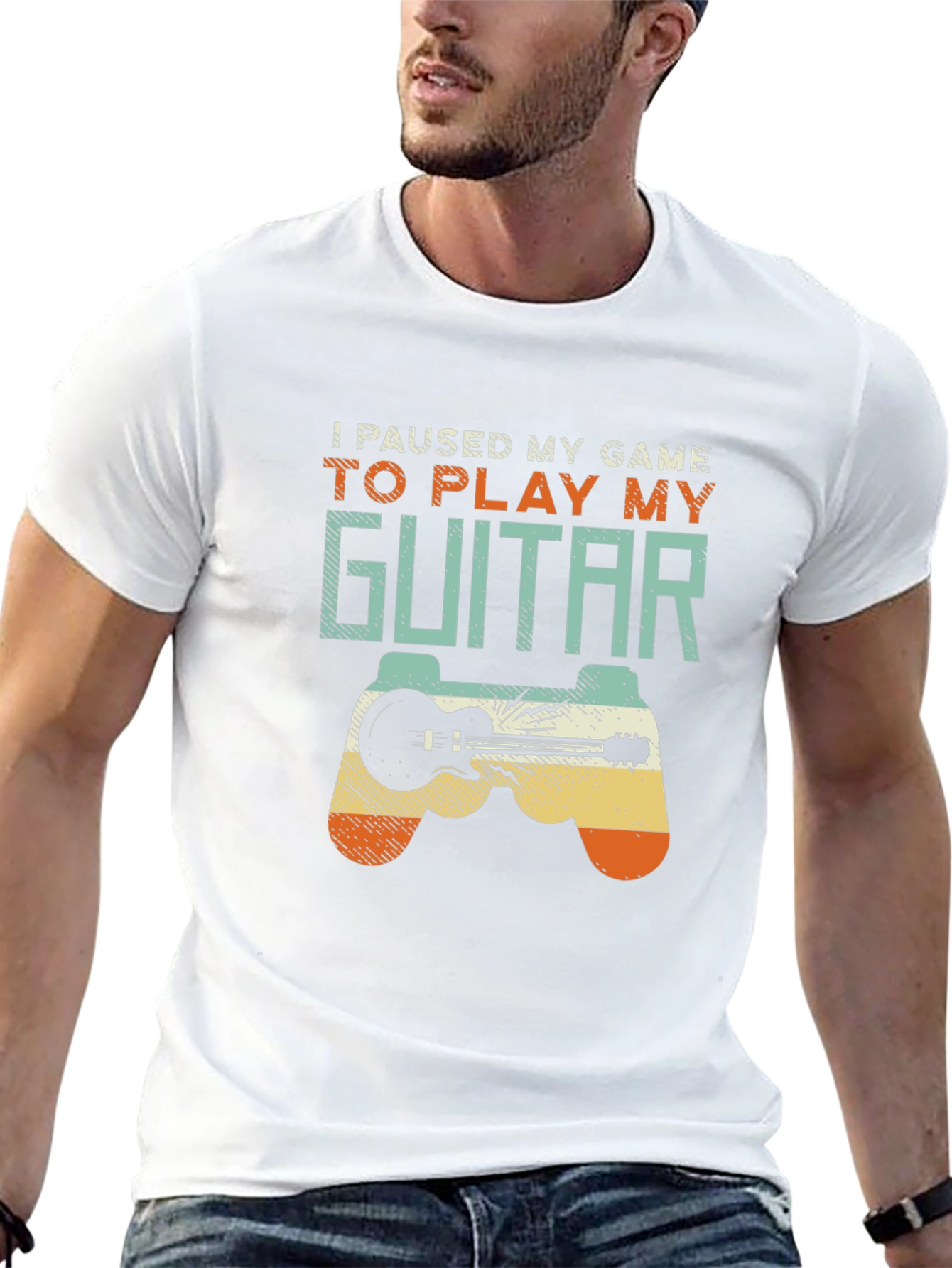 Gamer Guitarist T-Shirt - I Paused My Game