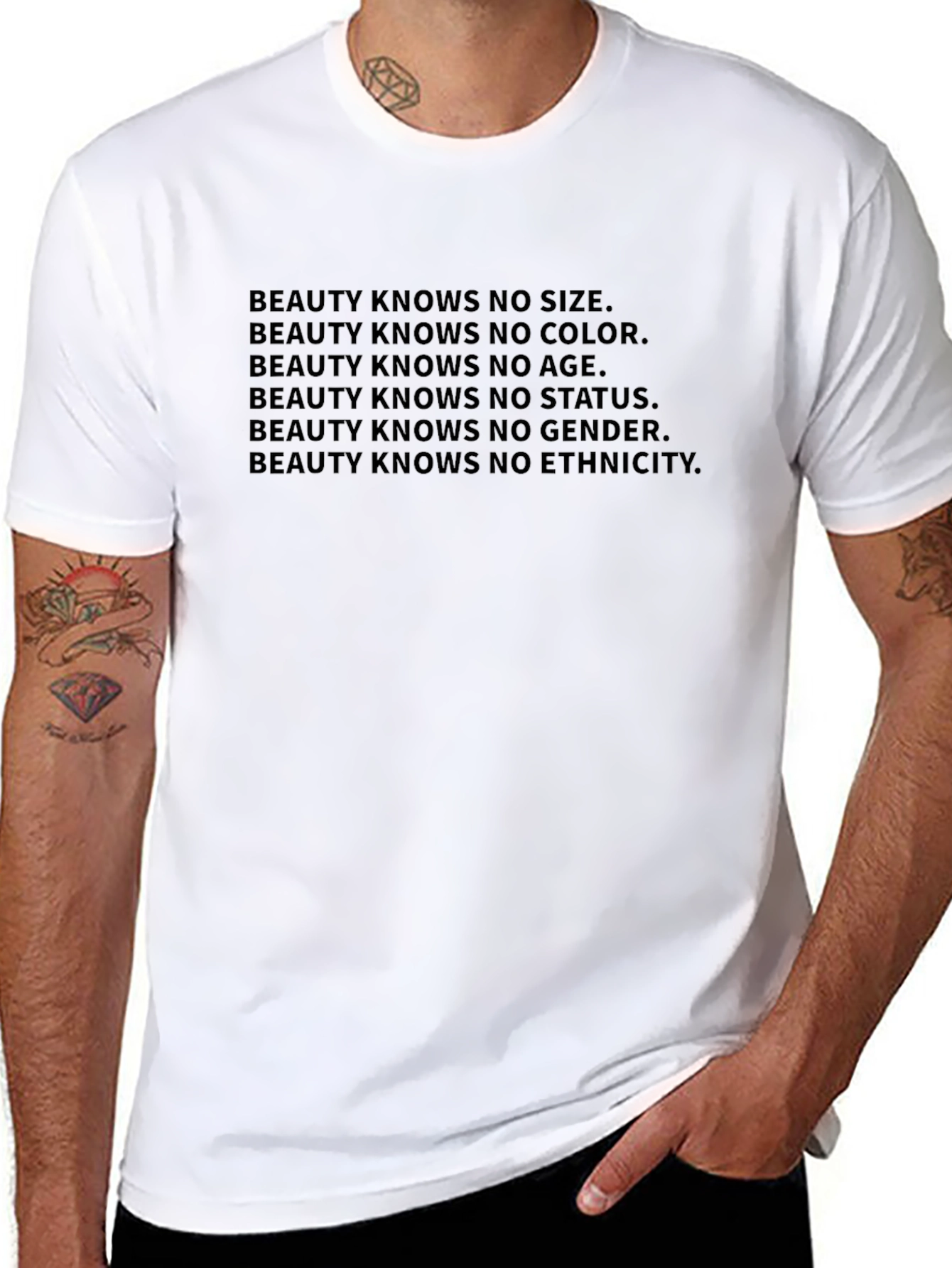 Beauty Knows No Limits Graphic Tee - Black