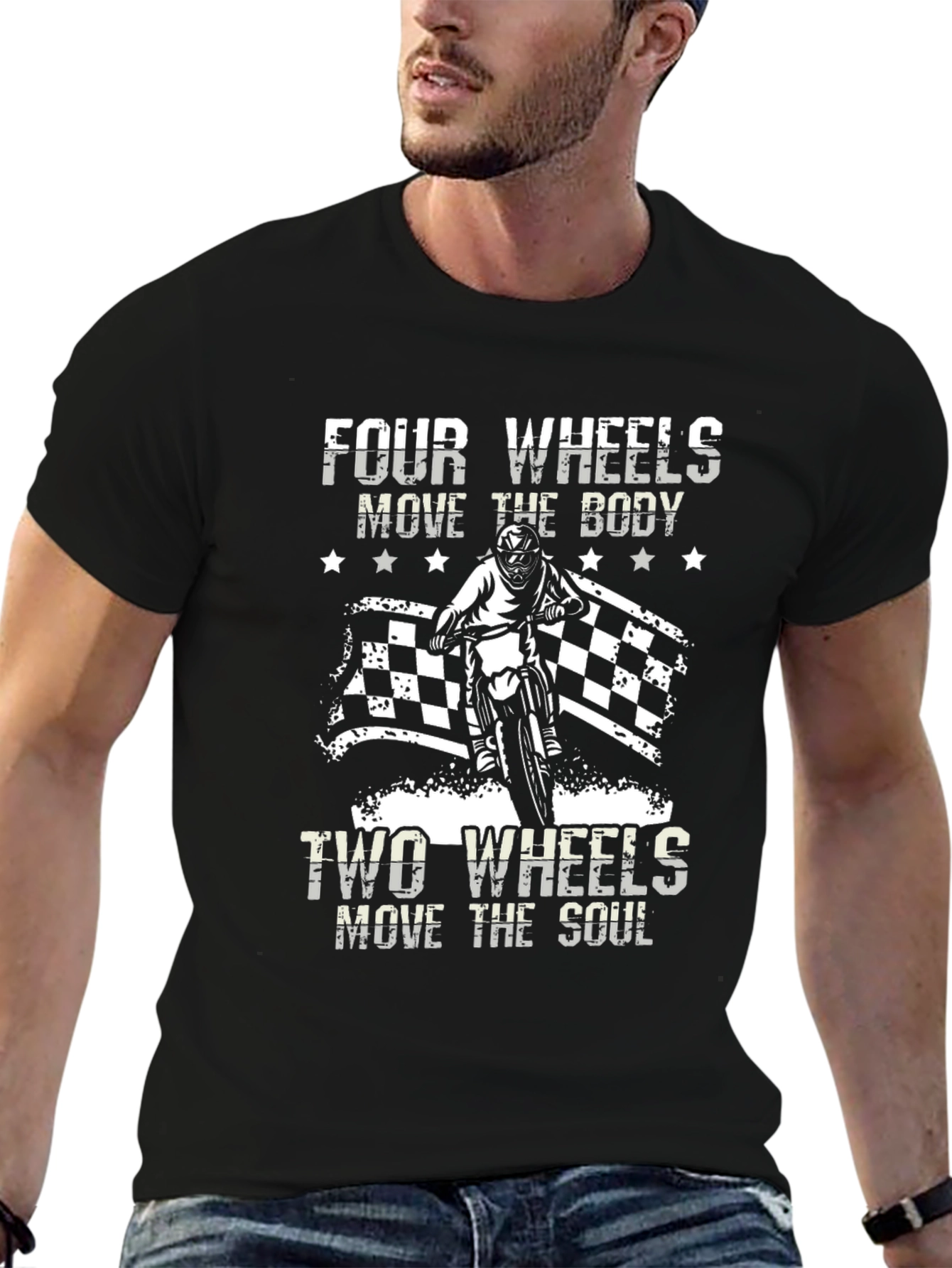 Four Wheels/Two Wheels Graphic Tee