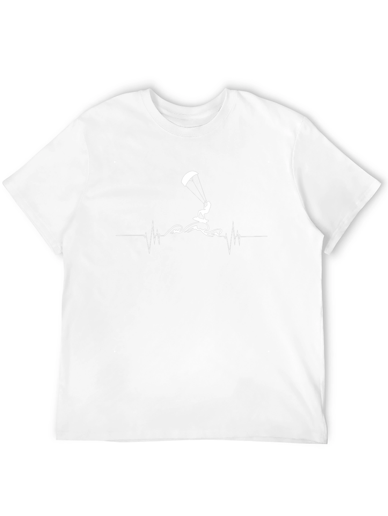 Kite Surfing Heartbeat T-Shirt