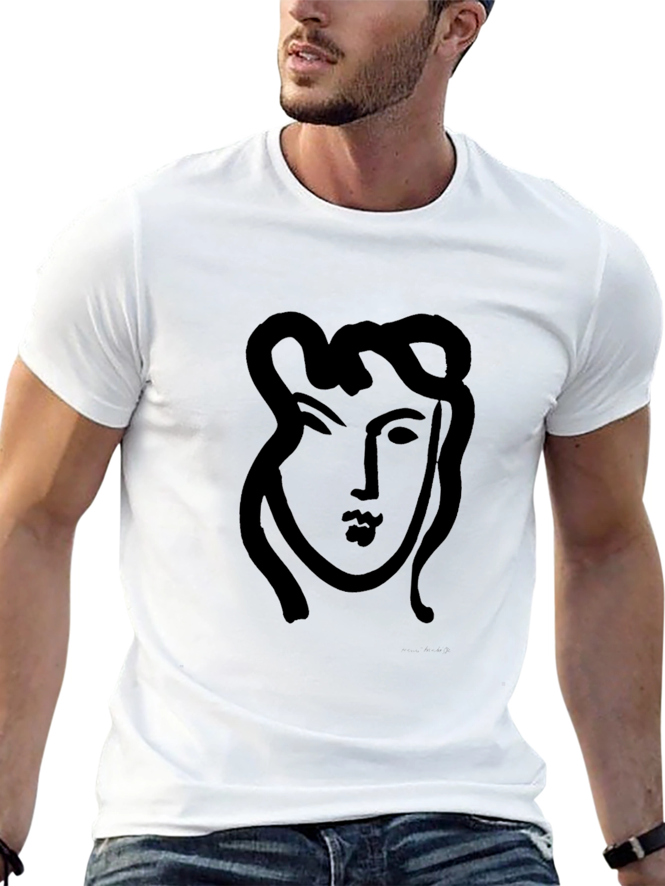 Modern Art Face Graphic Tee