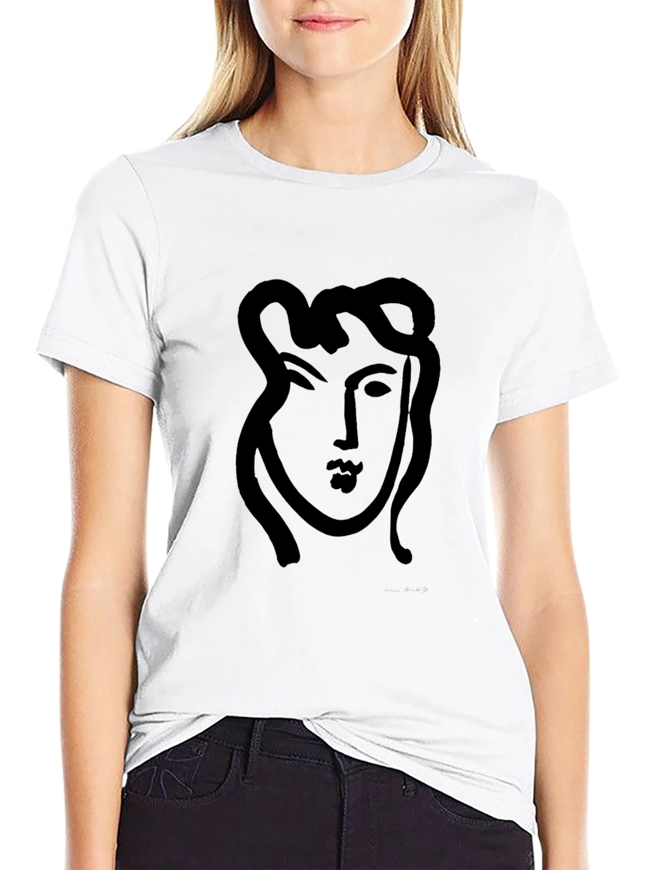 Modern Art Face Graphic Tee