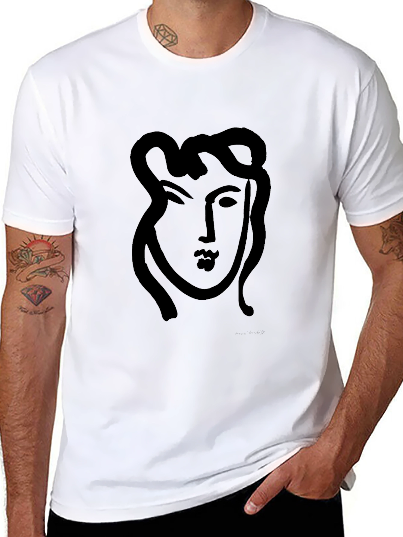 Modern Art Face Graphic Tee