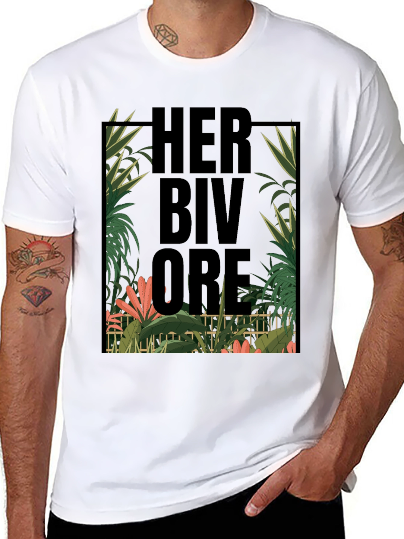 Herbivore Tropical Graphic Black T-Shirt
