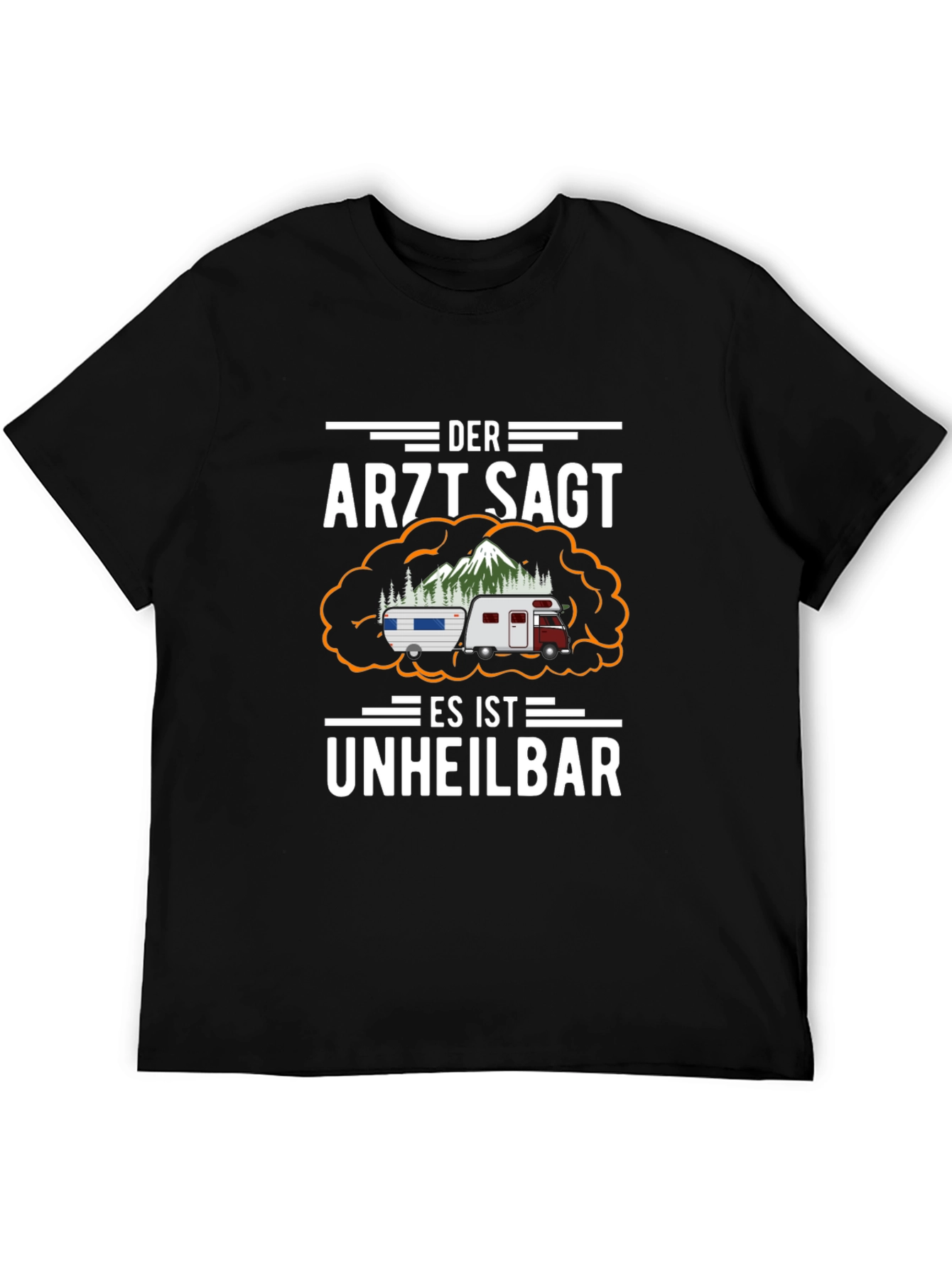 Funny Camping T-Shirt: Unheilbar Camper Tee