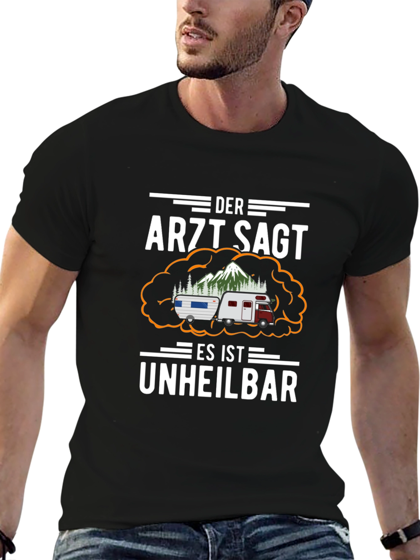 Funny Camping T-Shirt: Unheilbar Camper Tee