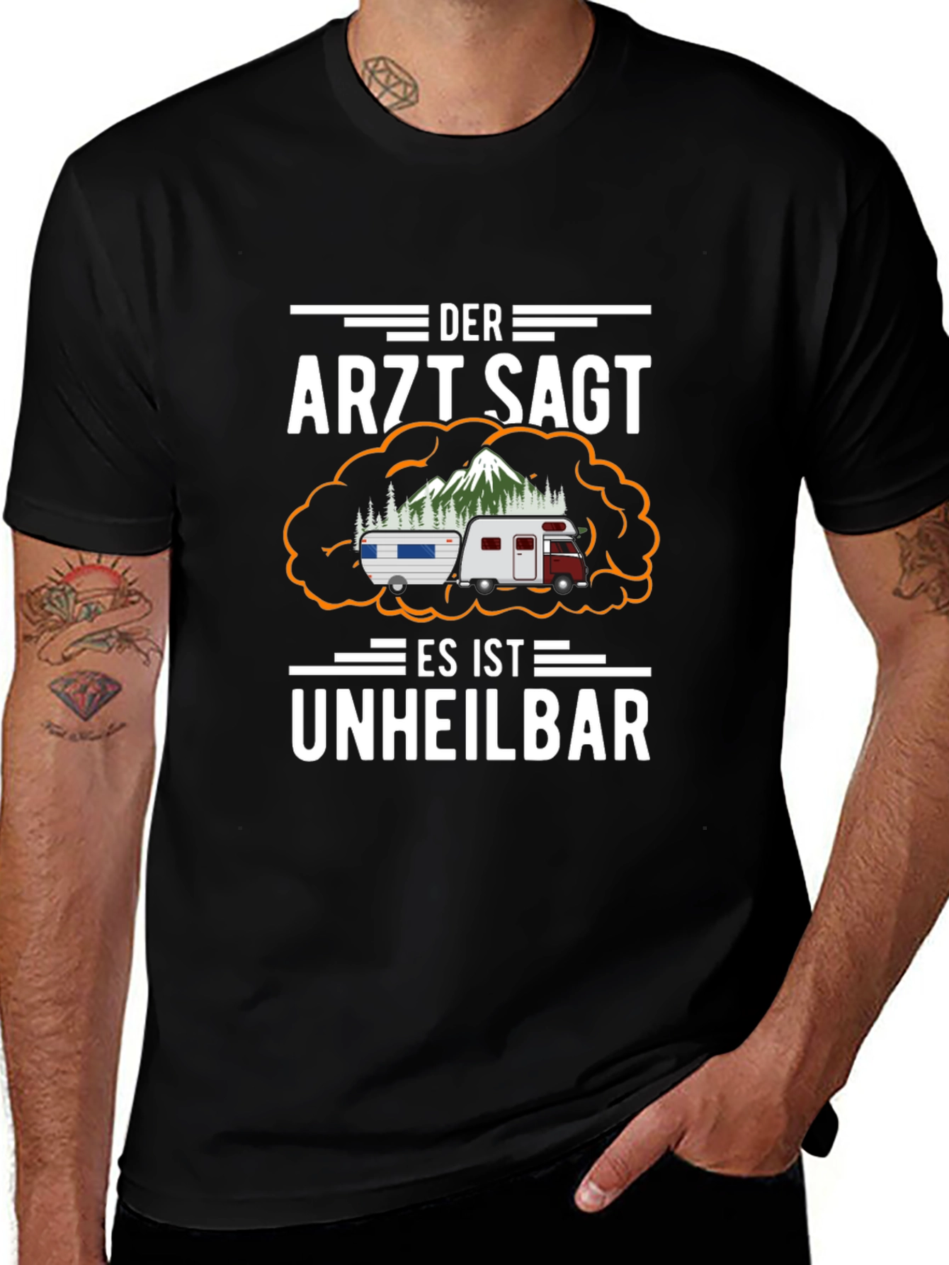 Funny Camping T-Shirt: Unheilbar Camper Tee